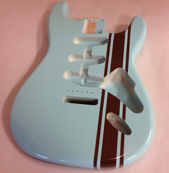 1 - Sonic Blue with Brown Stripes