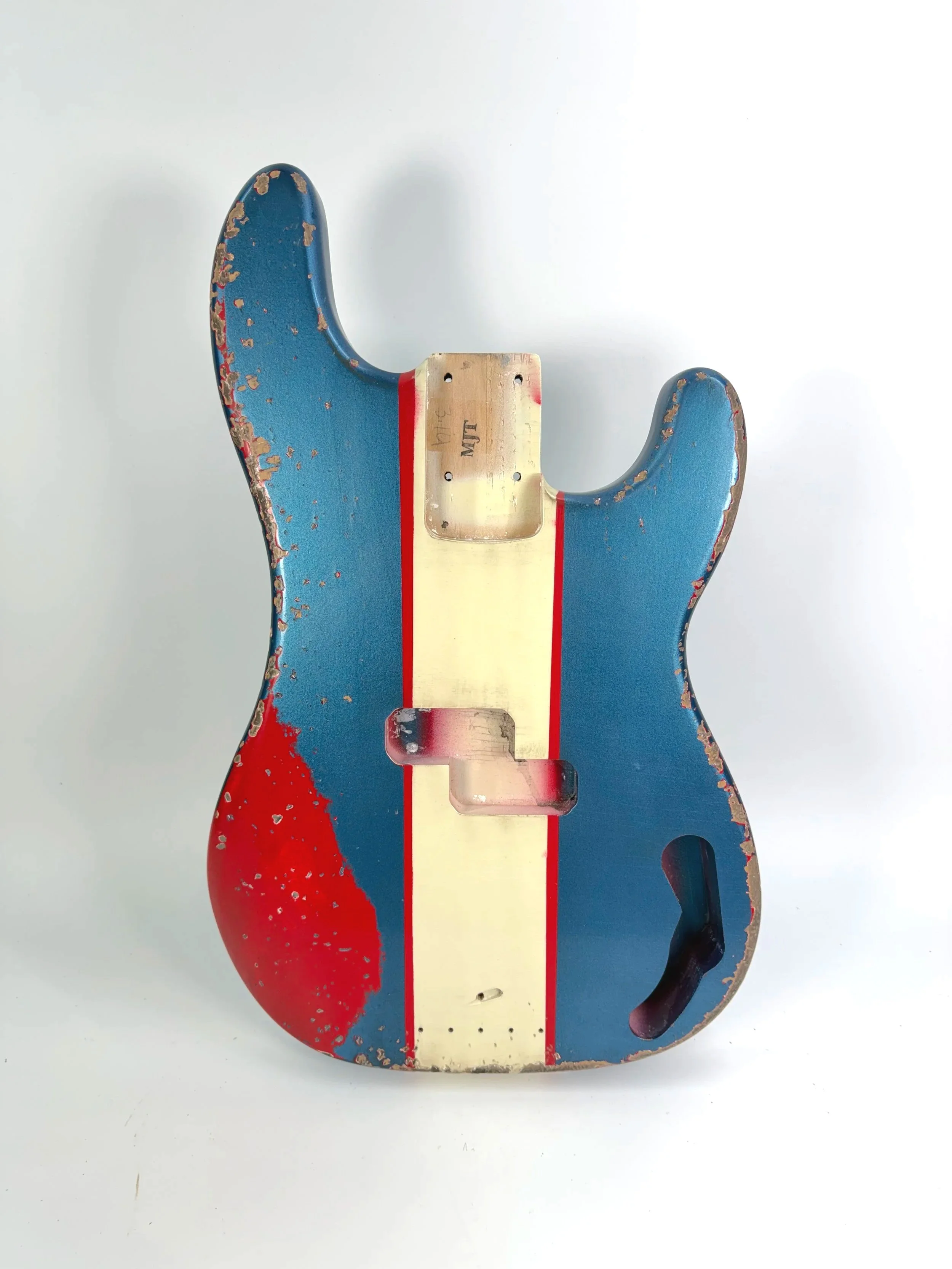 Ice Blue Metallic with Racing Stripes PBT Body | Alder 3lbs 14oz