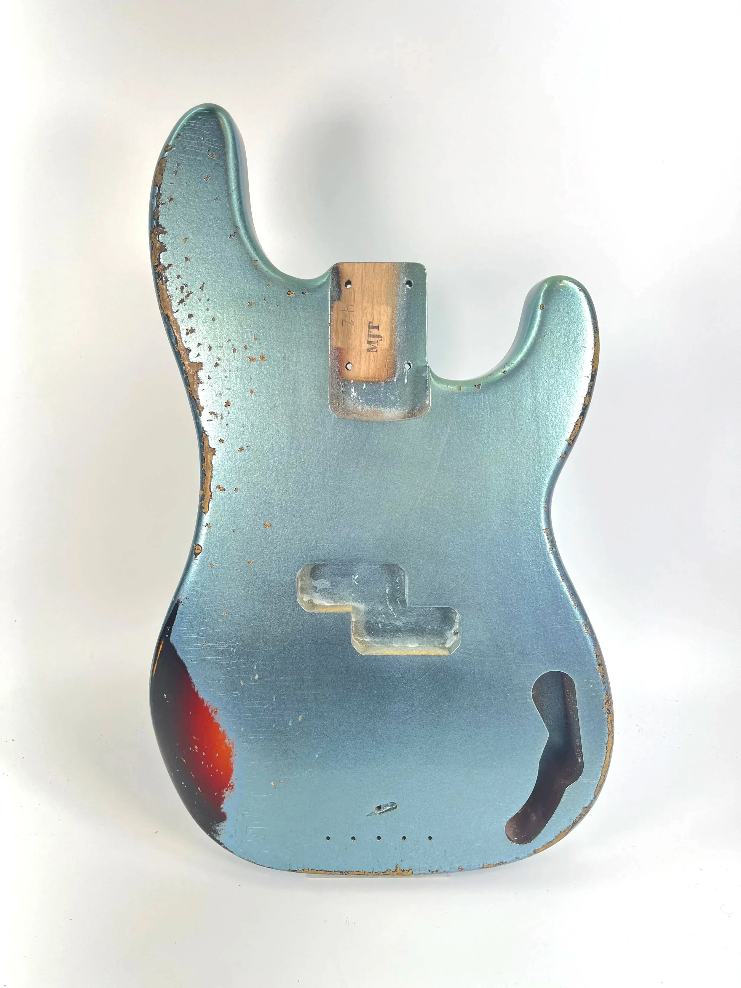 Ice Blue Metallic over 3 Tone PBT Bass Body | Alder 4lbs 2oz