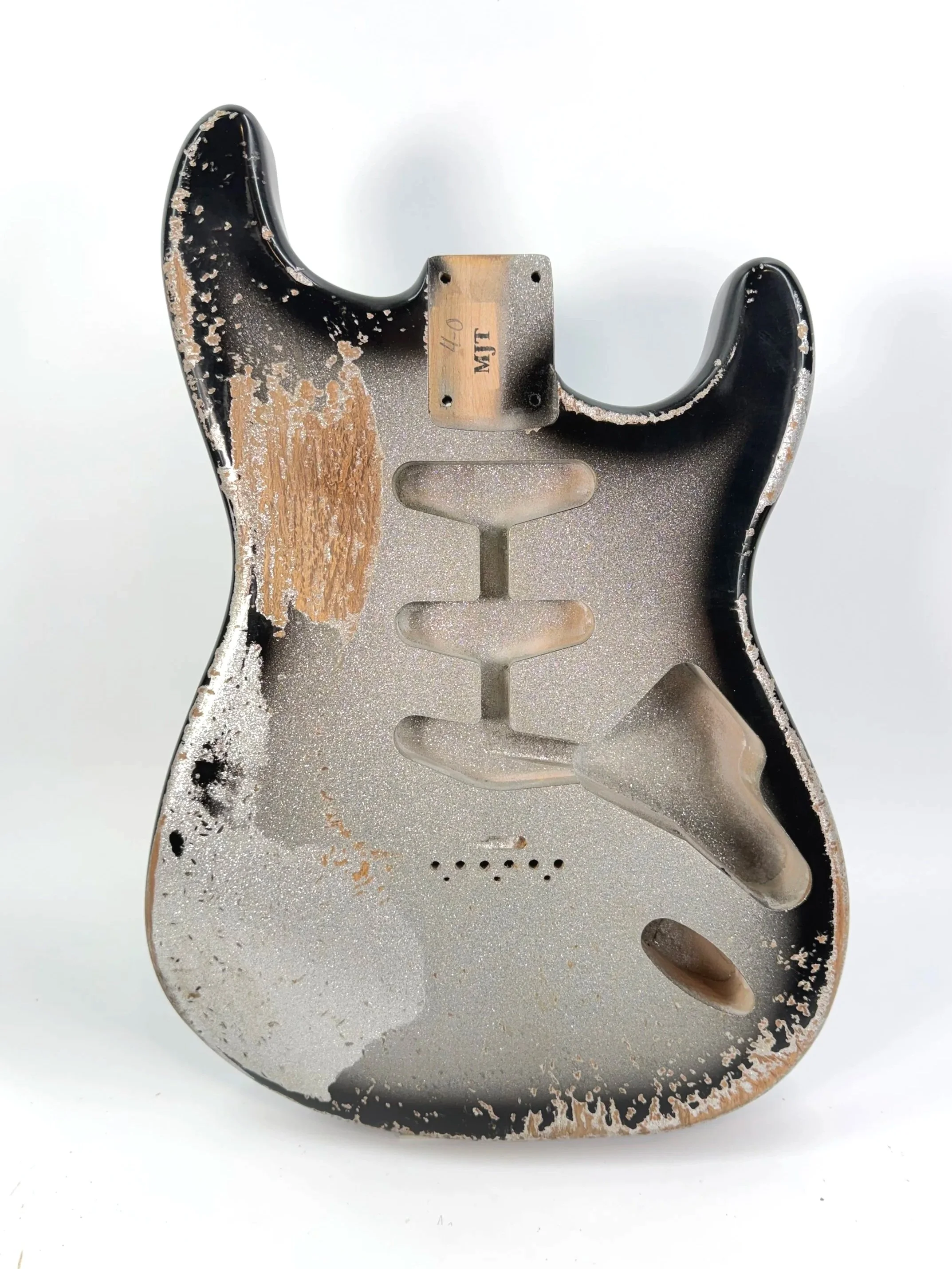 Silver Burst Sparkle Flake VTS Body | Alder 4lbs 0oz