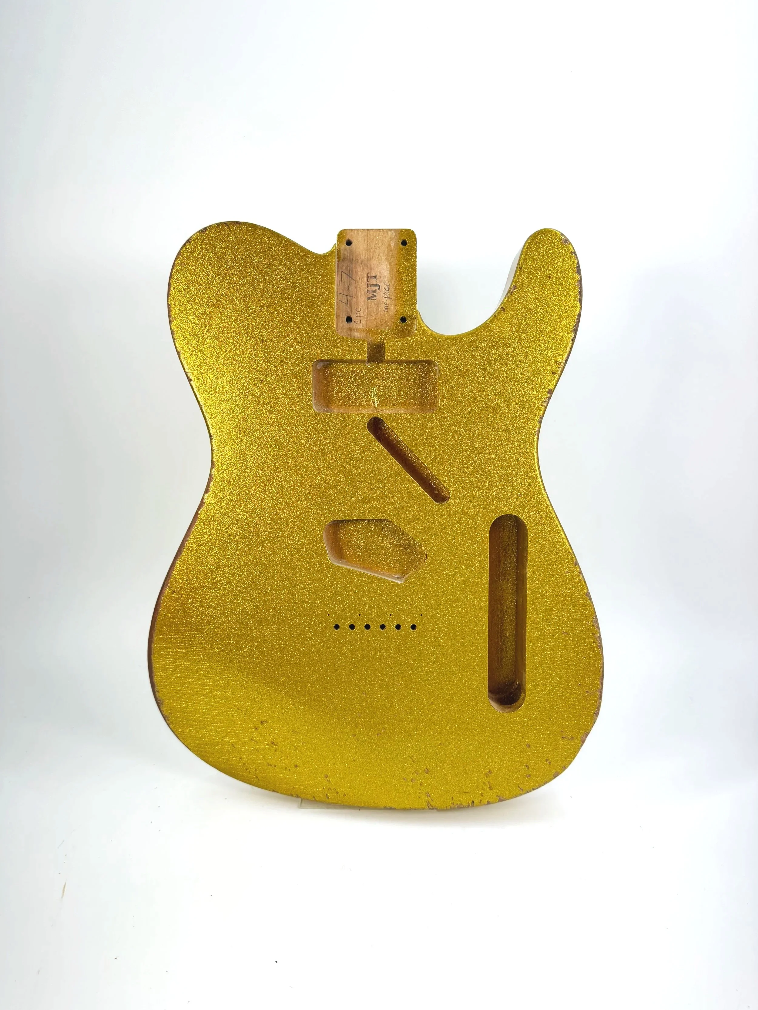 Gold Sparkle Flake VTT Body | 1-Piece Alder Wood 4lbs 7oz