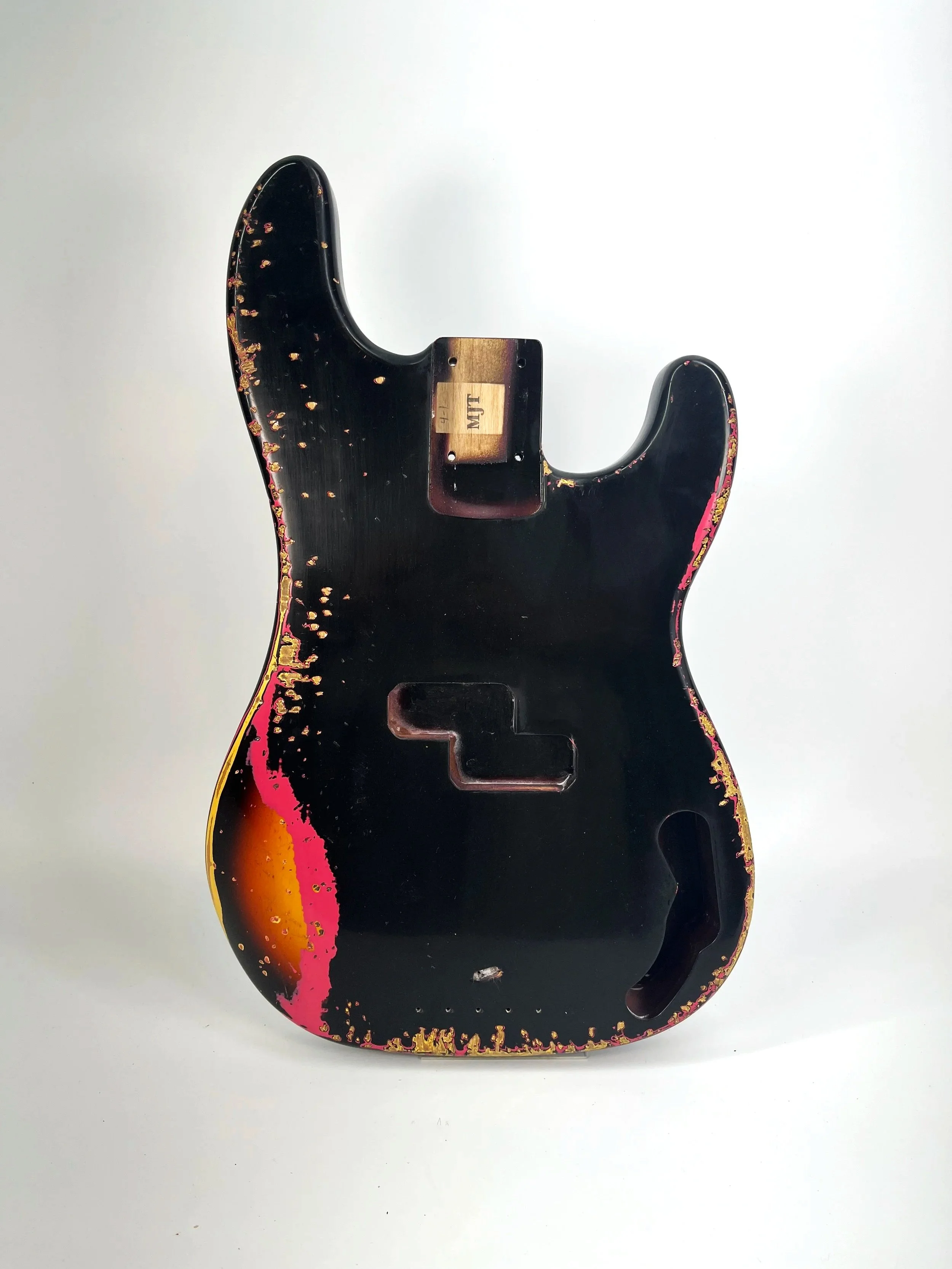 Black over Pink over 3 Tone PBT Bass Body | Alder 4lbs 1oz