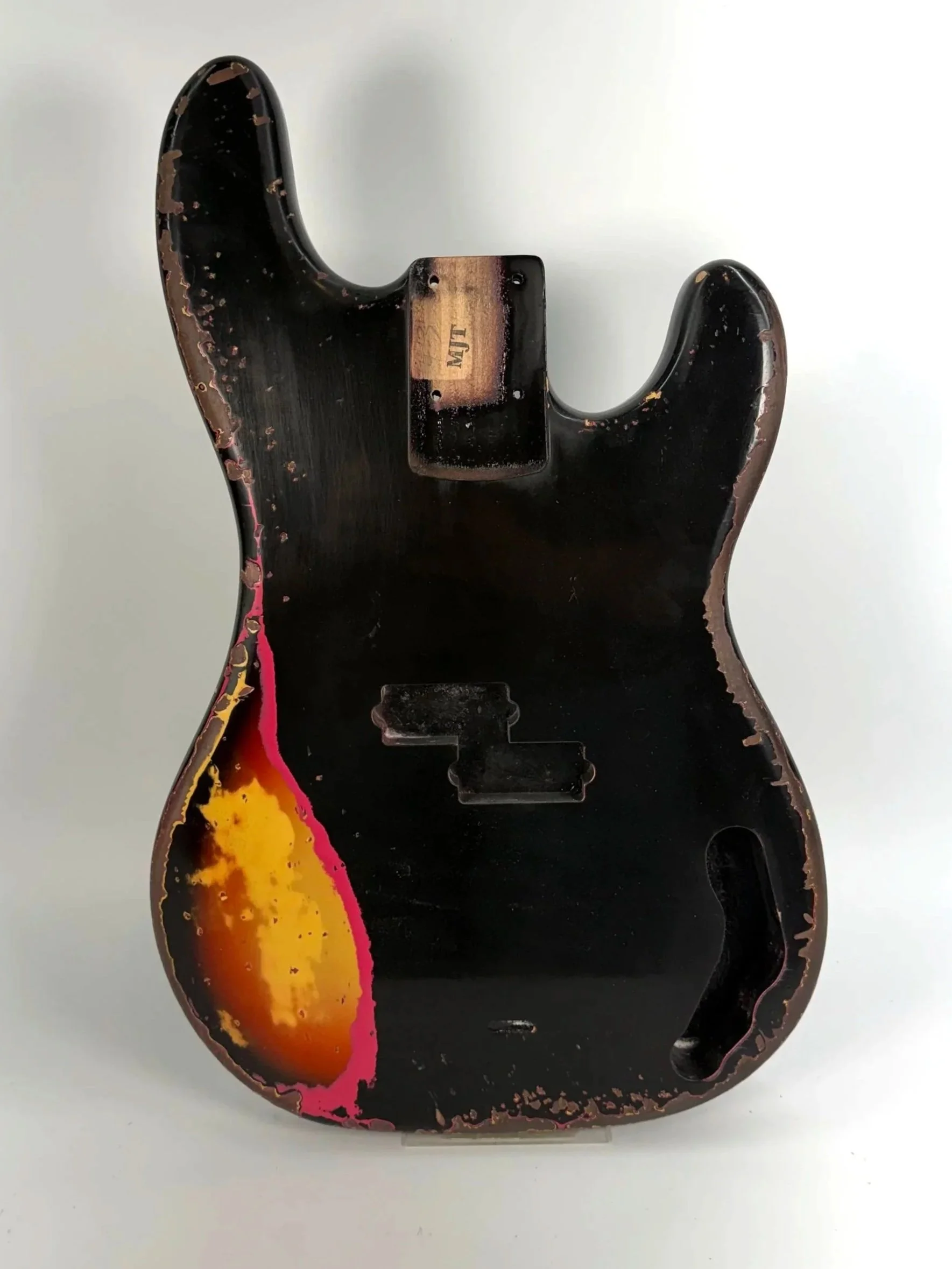 Black over Pink over 3 Tone PBT Bass Body | Alder 4lbs 3oz