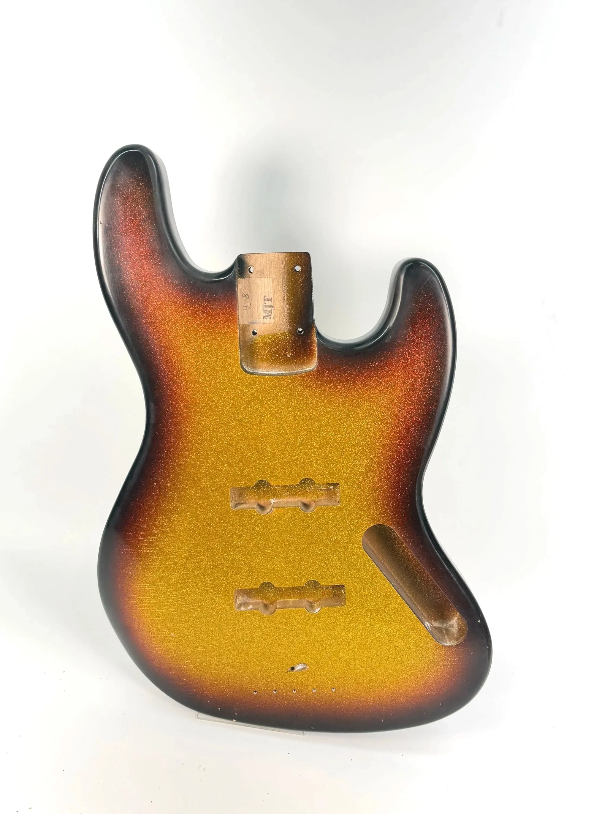3 Tone Sunburst Flake JBT Bass Body | Alder 4lbs 8oz