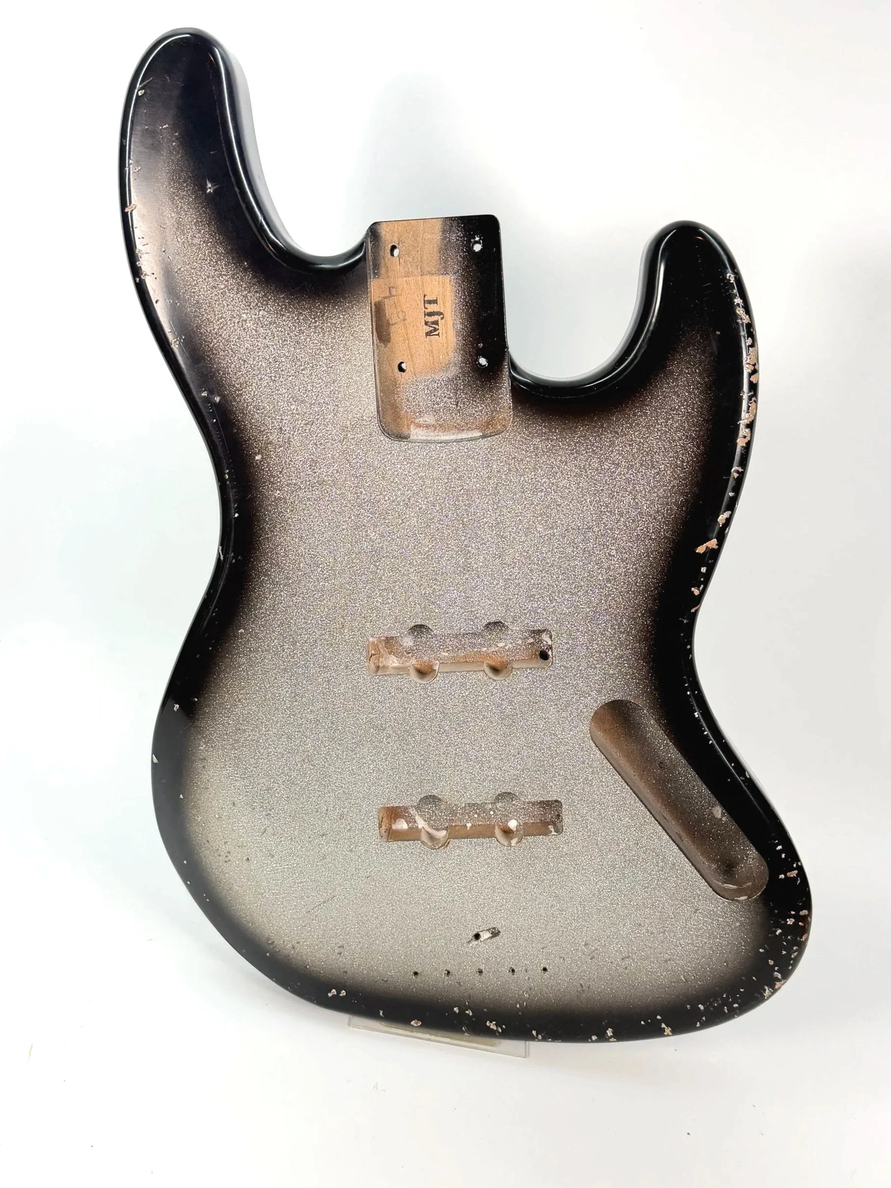 Silver Burst Sparkle Flake JBT Bass Body | Alder 4lbs 9oz