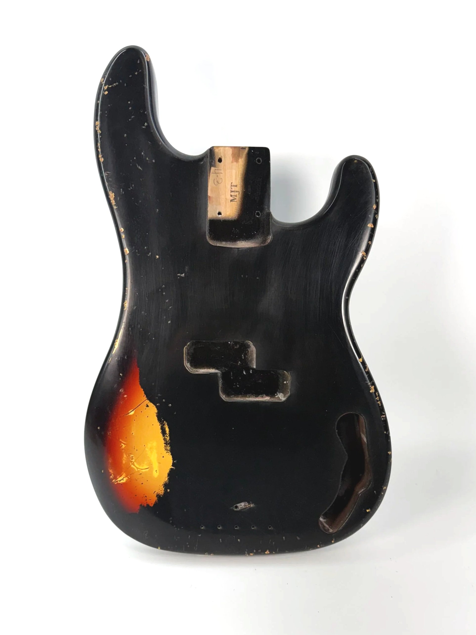 Black over 3 Tone PBT Bass Body | Alder 4lbs 3oz