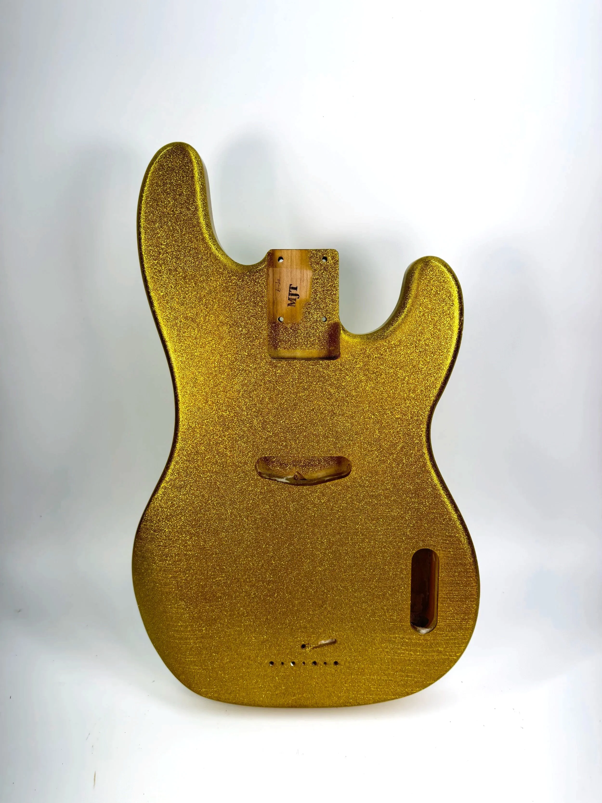 Gold Sparkle Flake 51 PBT Bass Body | Alder 4lbs 9oz