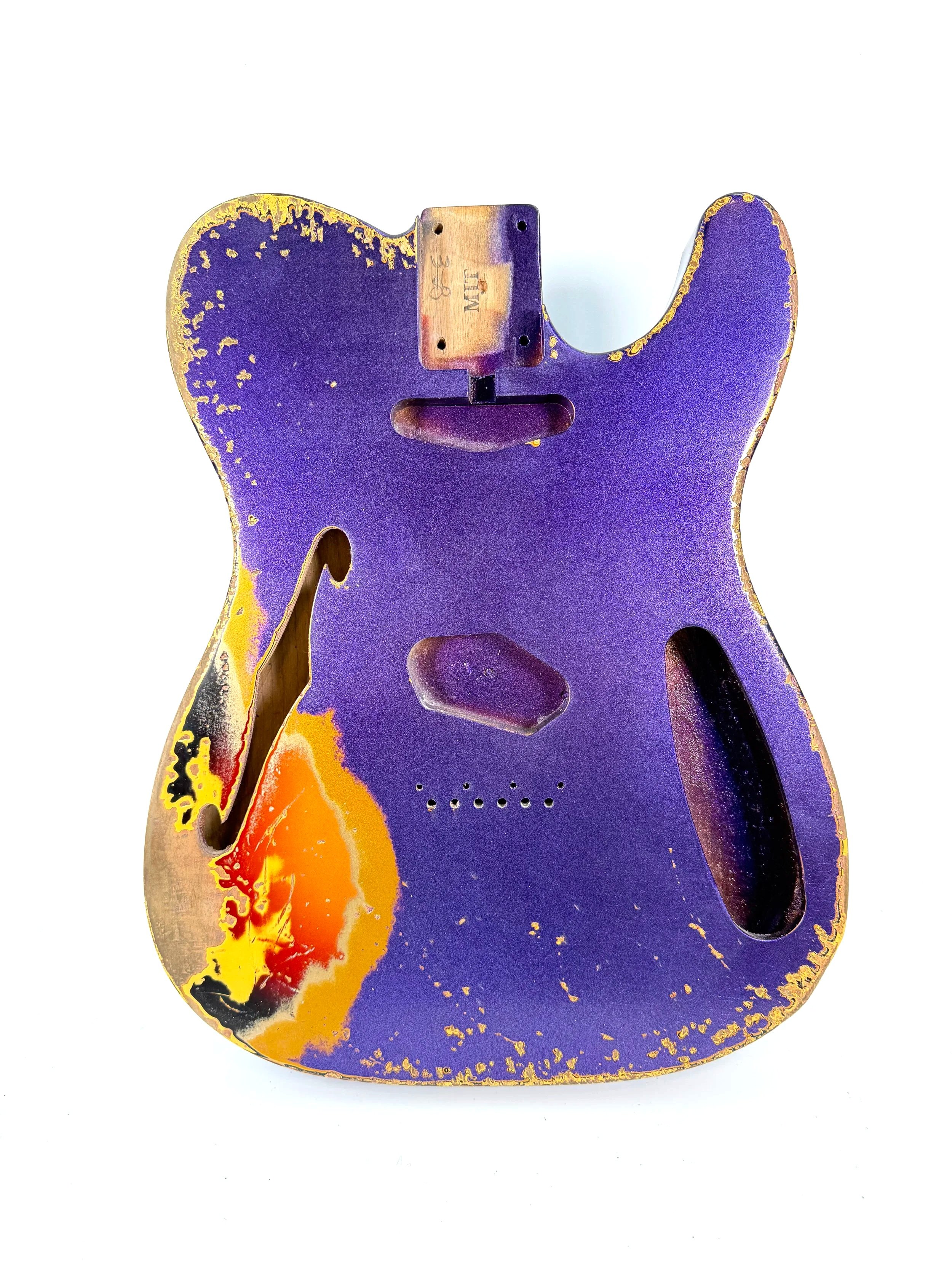 Crown Royal Purple over 3 Tone Sunburst VTL Body | Alder 3lbs 8oz