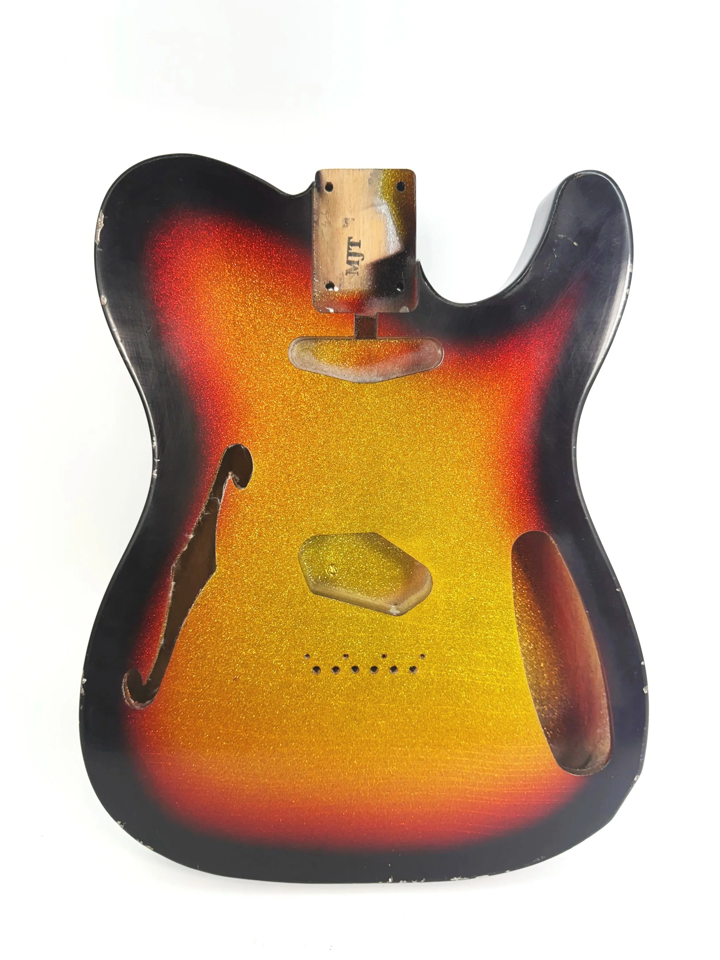 3 Tone Sunburst Sparkle Flake VTL | Alder Wood 3lbs 3oz