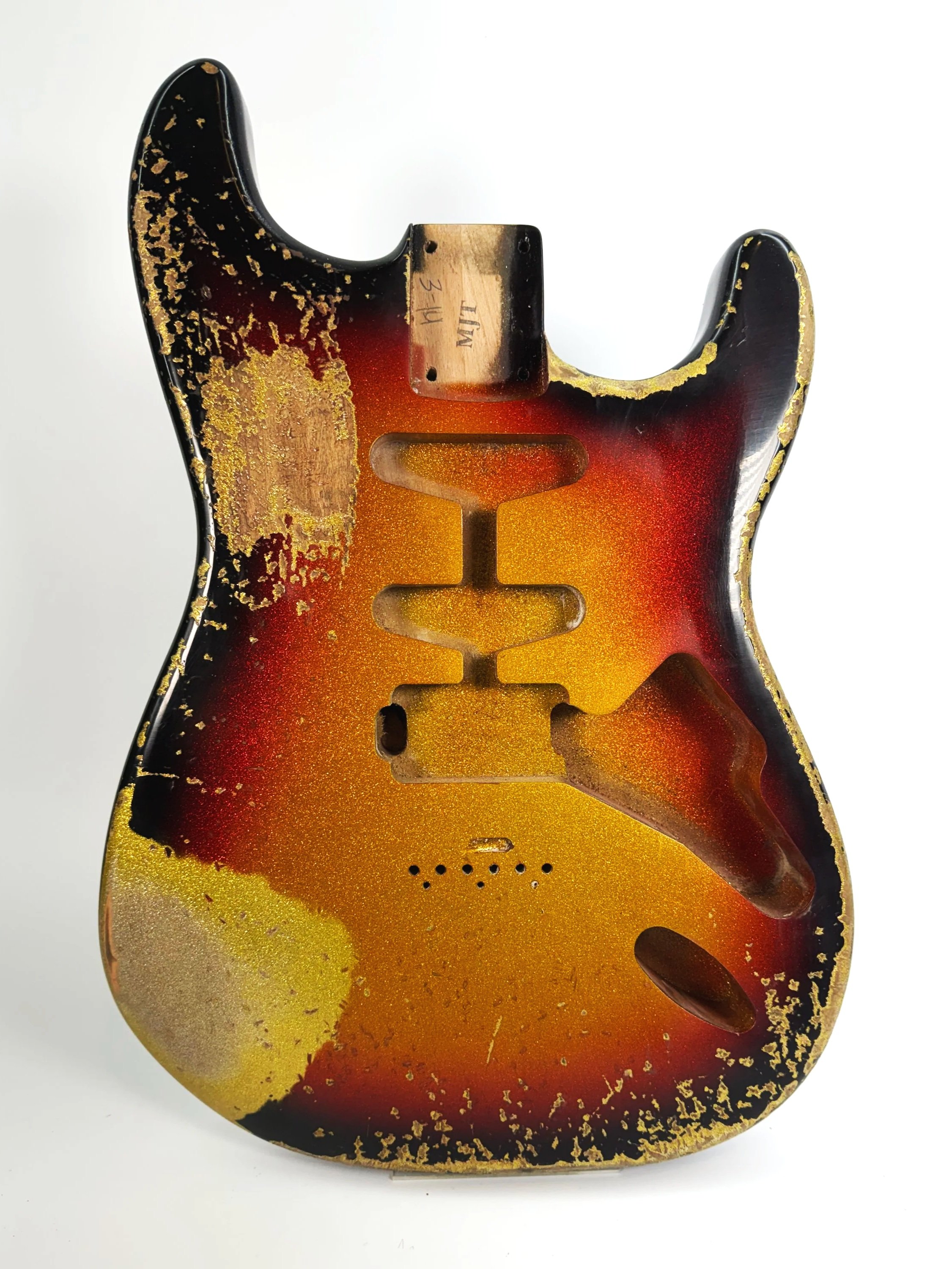 3 Tone Sunburst Sparkle Flake VTS Hardtail Body | Alder 3lbs 14oz