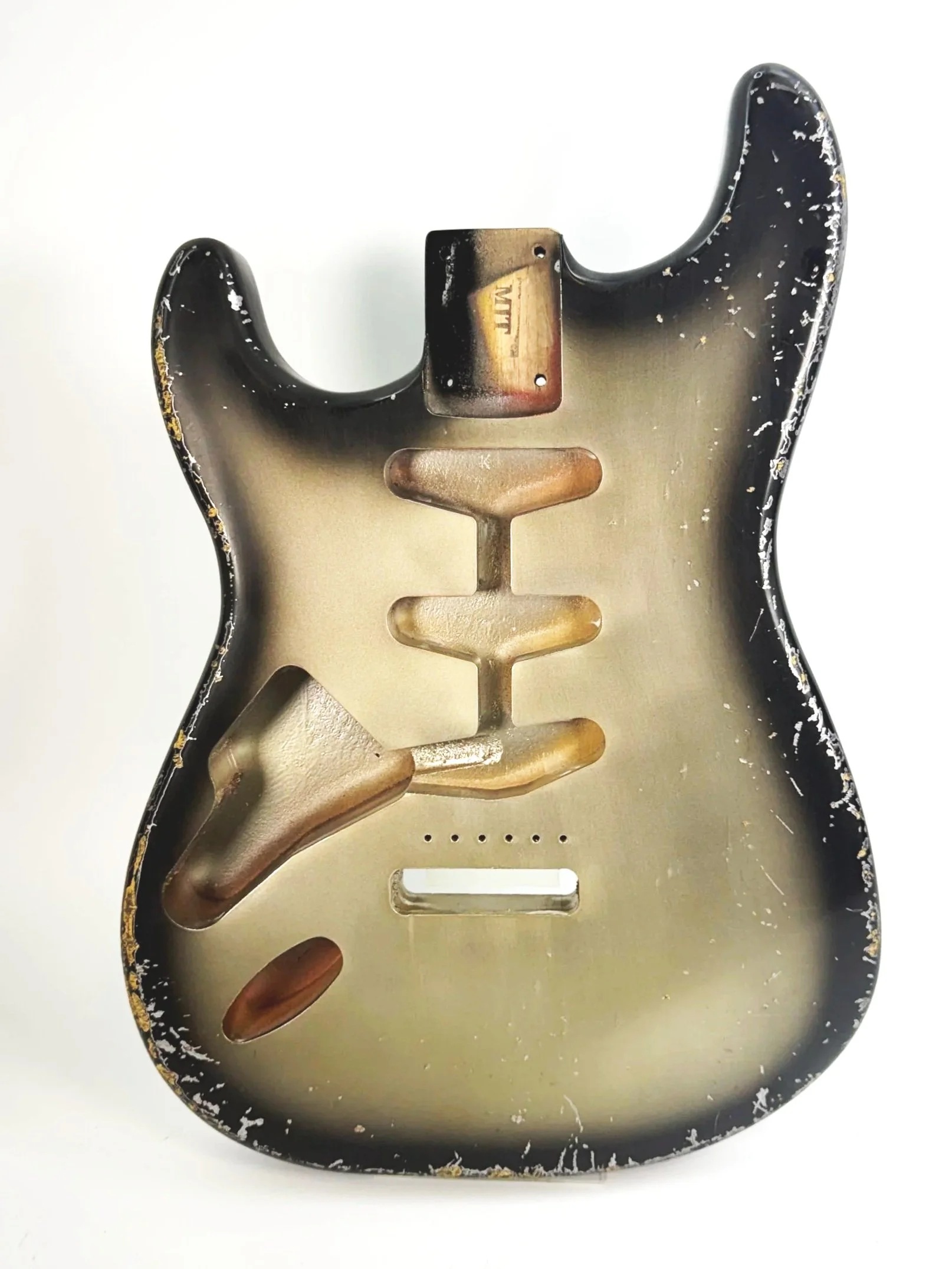 Antique Silver Burst Over 3 Tone Sunburst Left-Handed VTS Body | Alder 3lbs 12oz
