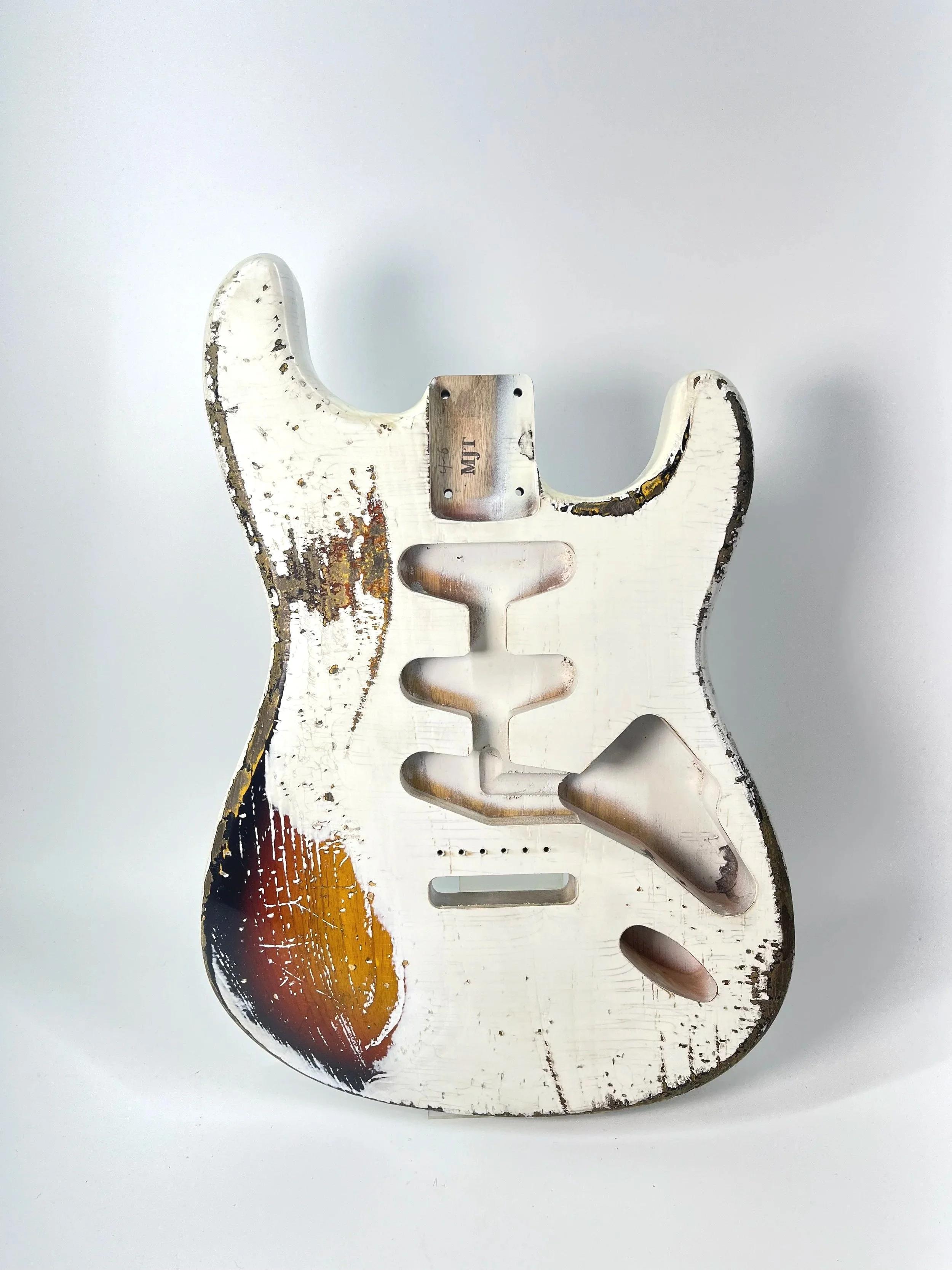 Olympic White over 3 Tone Sunburst VTS Body | Swamp Ash