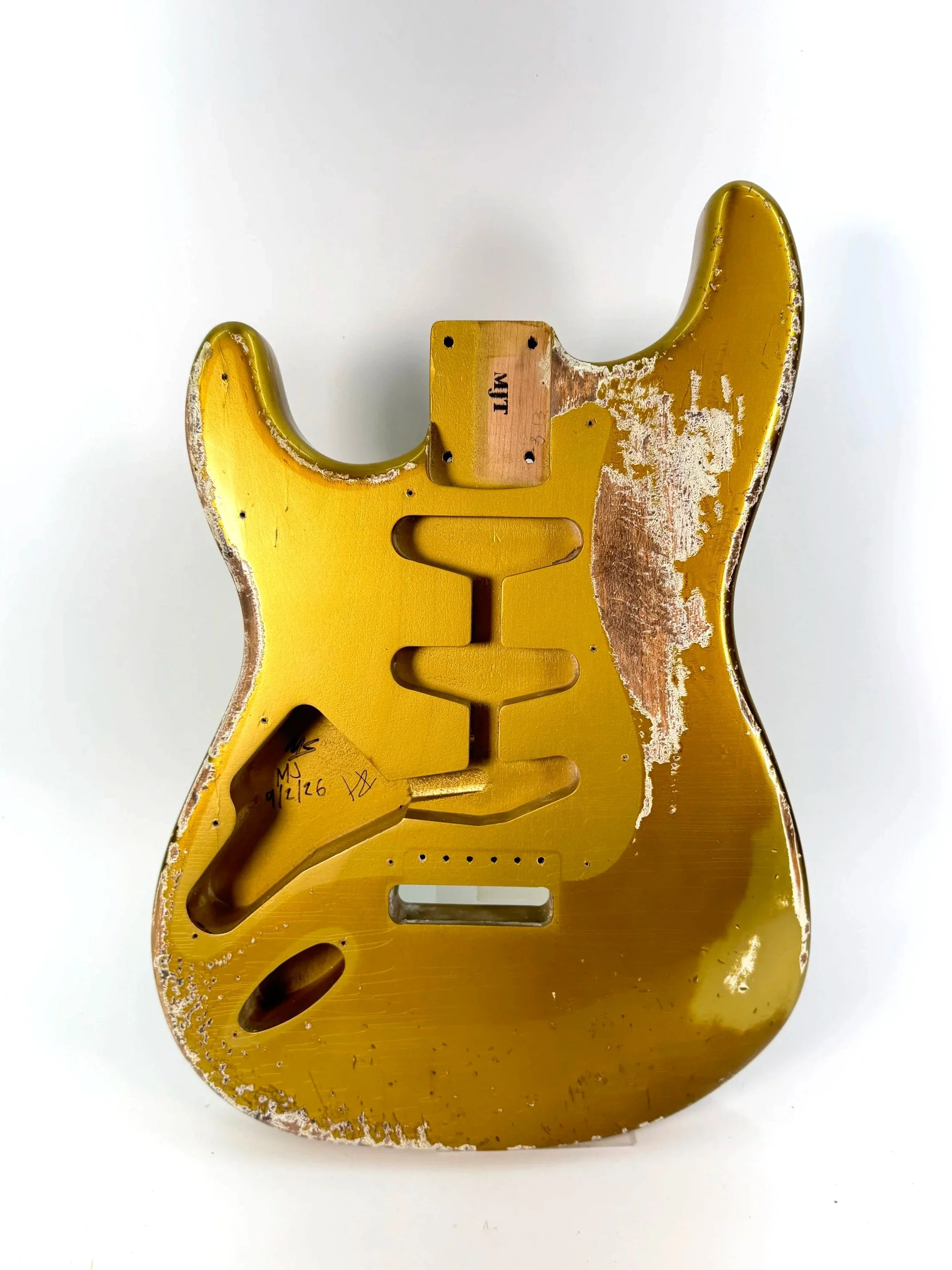 Premium Aged Aztec Gold Left-Handed VTS Body | Alder 3lbs 13oz