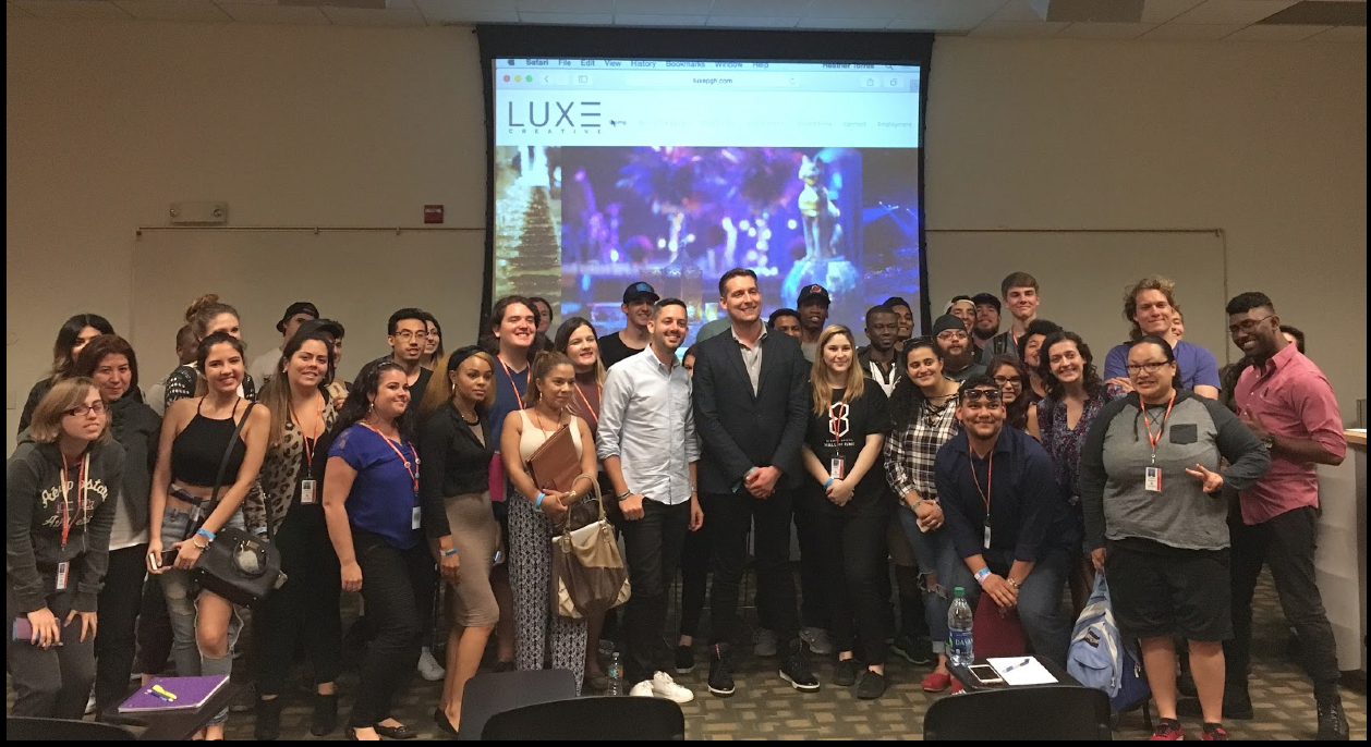 Photo: David Thielke - Students pose with Martin Potoczny and Phil Pallen.