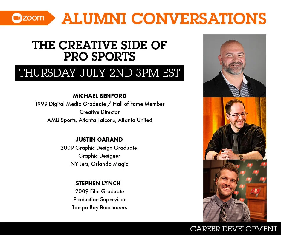 Alumni Conversations” The Creative Side of Pro Sports, presented by Career Development