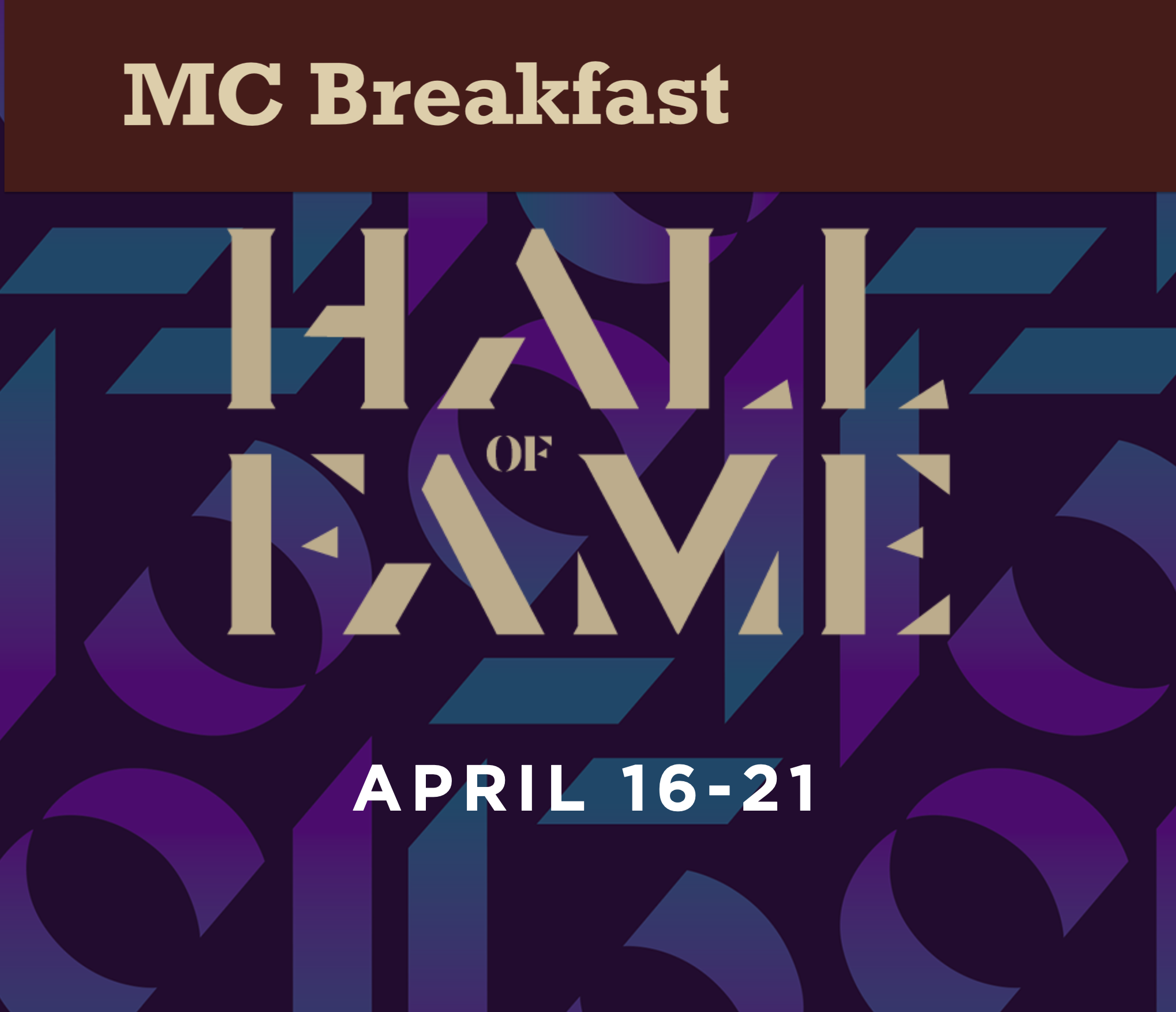 MC HOF 13 Kick-Off Breakfast 