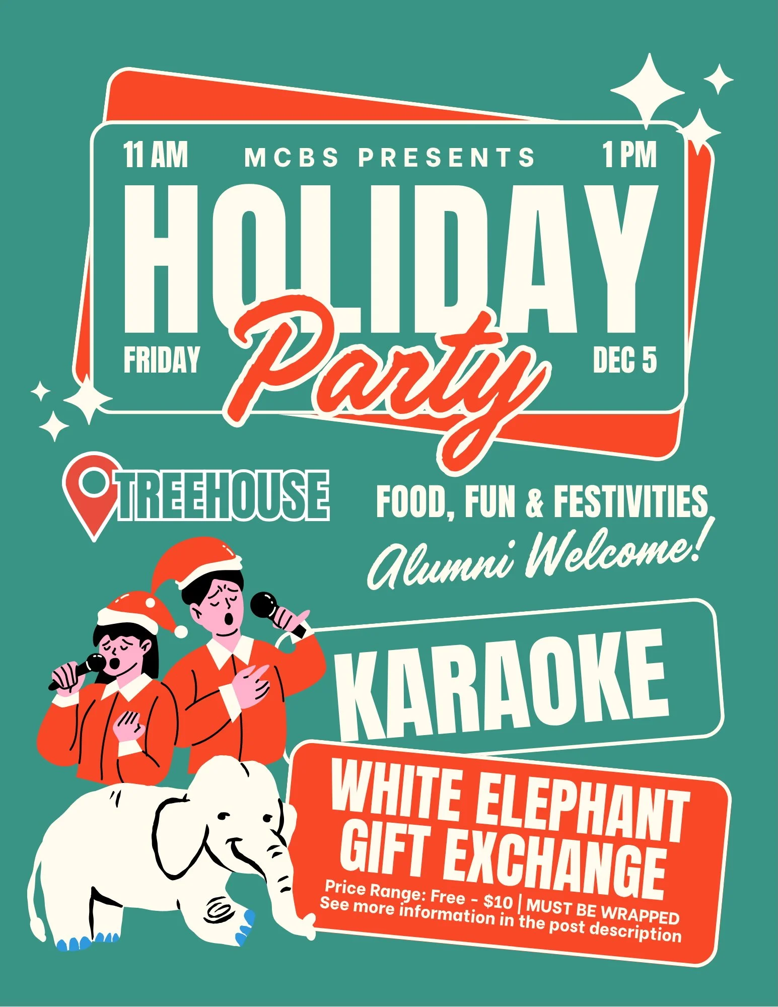 MC HOLIDAY &amp; WHITE ELEPHANT PARTY!
