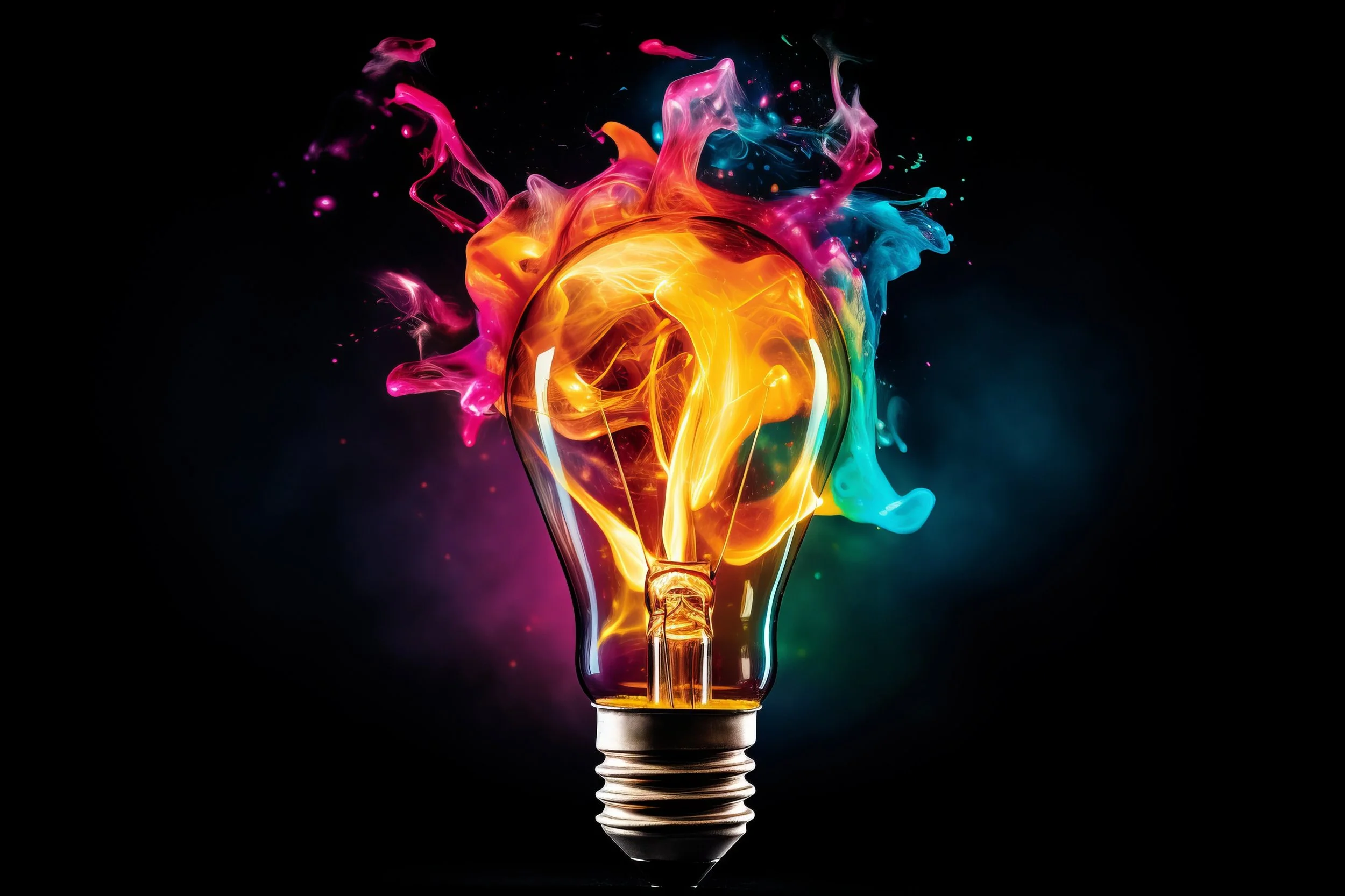Light bulb with multi-color filament