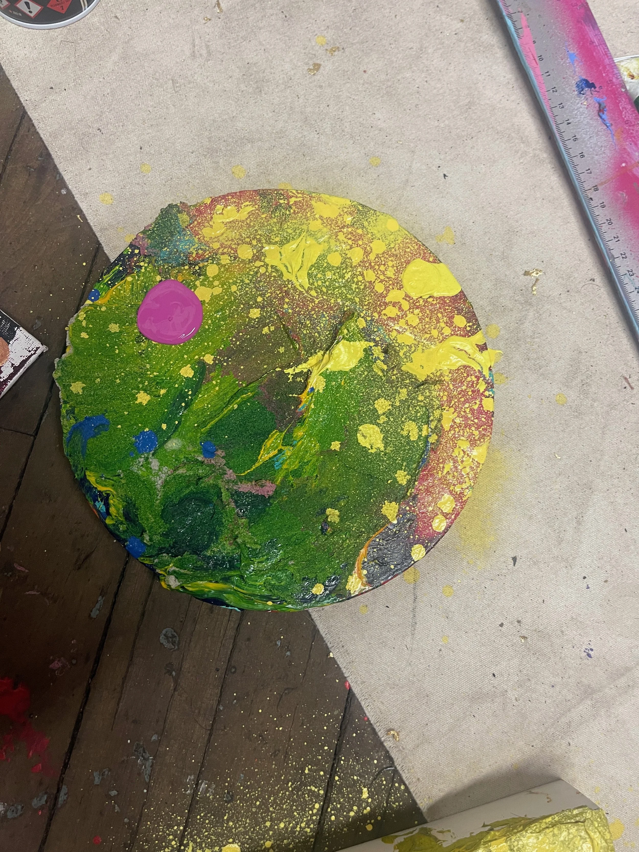  6 inches in diameter  mixed median on board 