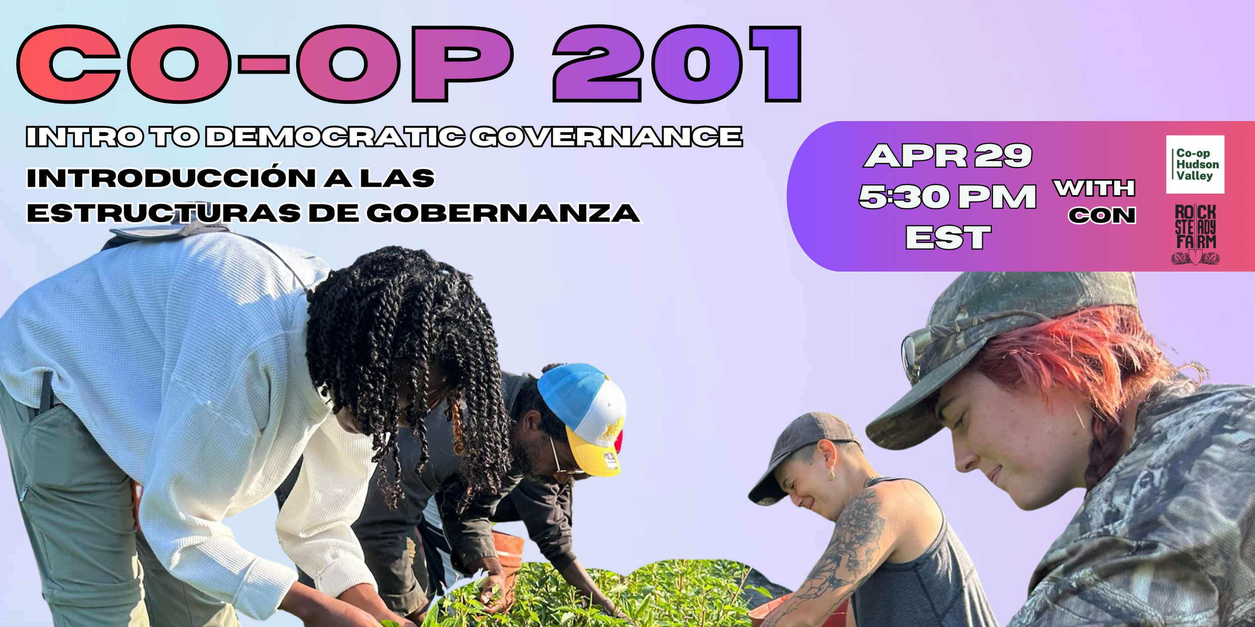 COOP 201: Intro to Democratic Governance / Intro a las Estructuras de Gobernanza (Bilingual + Virtual)