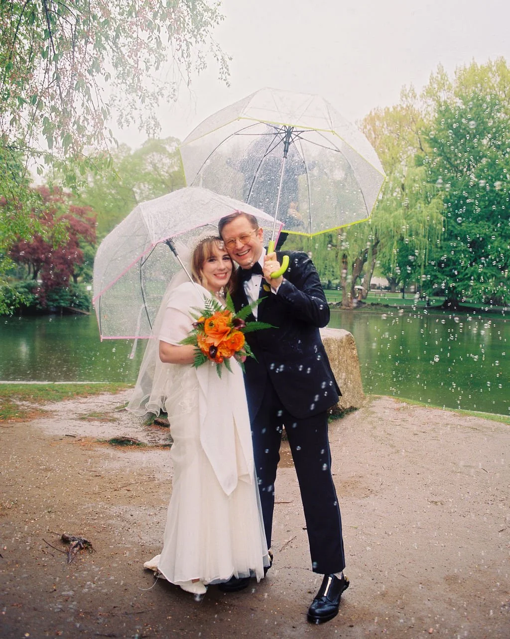 Colin &amp; Victoria - A rainy Day Boston Public Garden Elopement