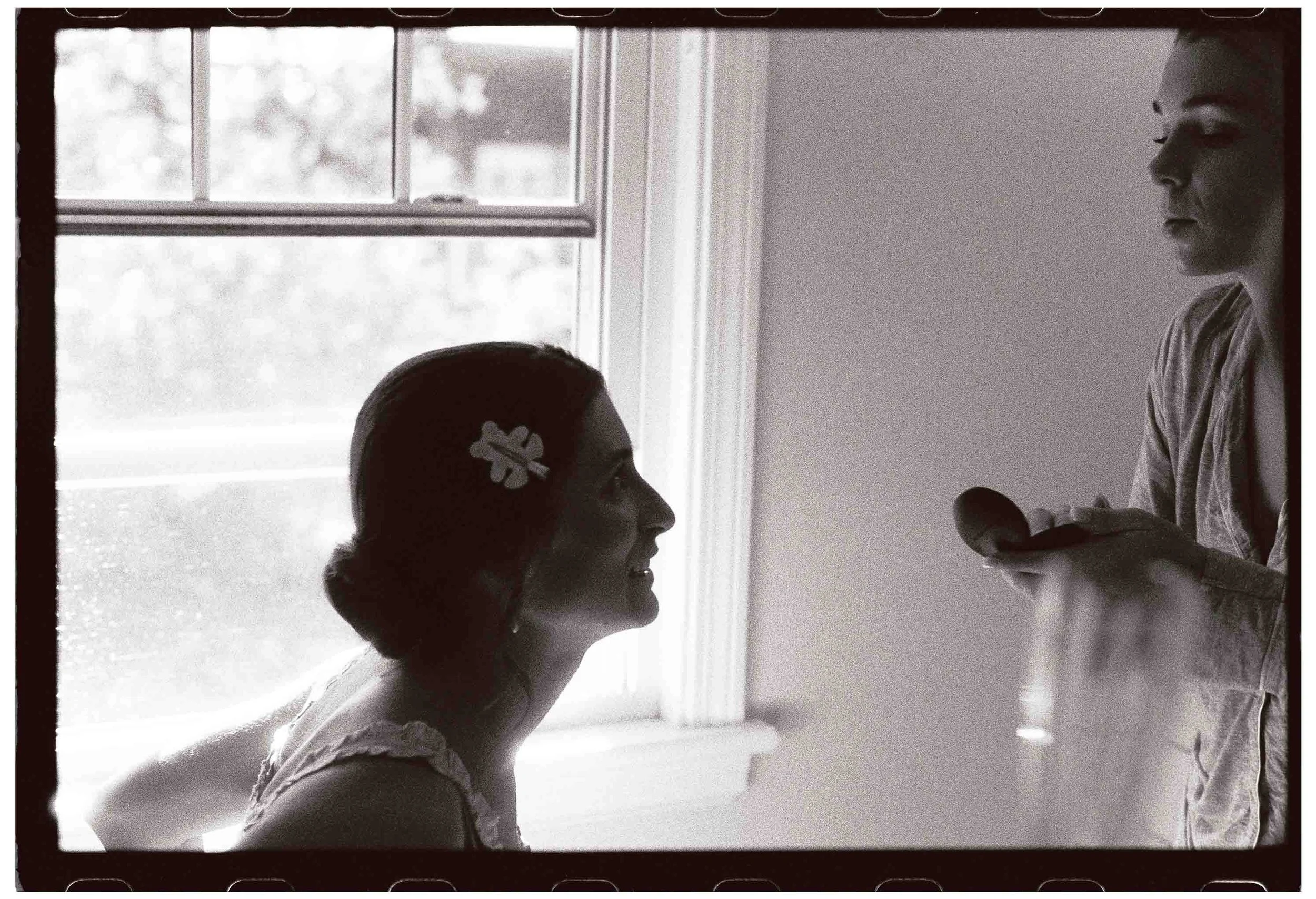 bride getting ready on wedding day in gloucester MA