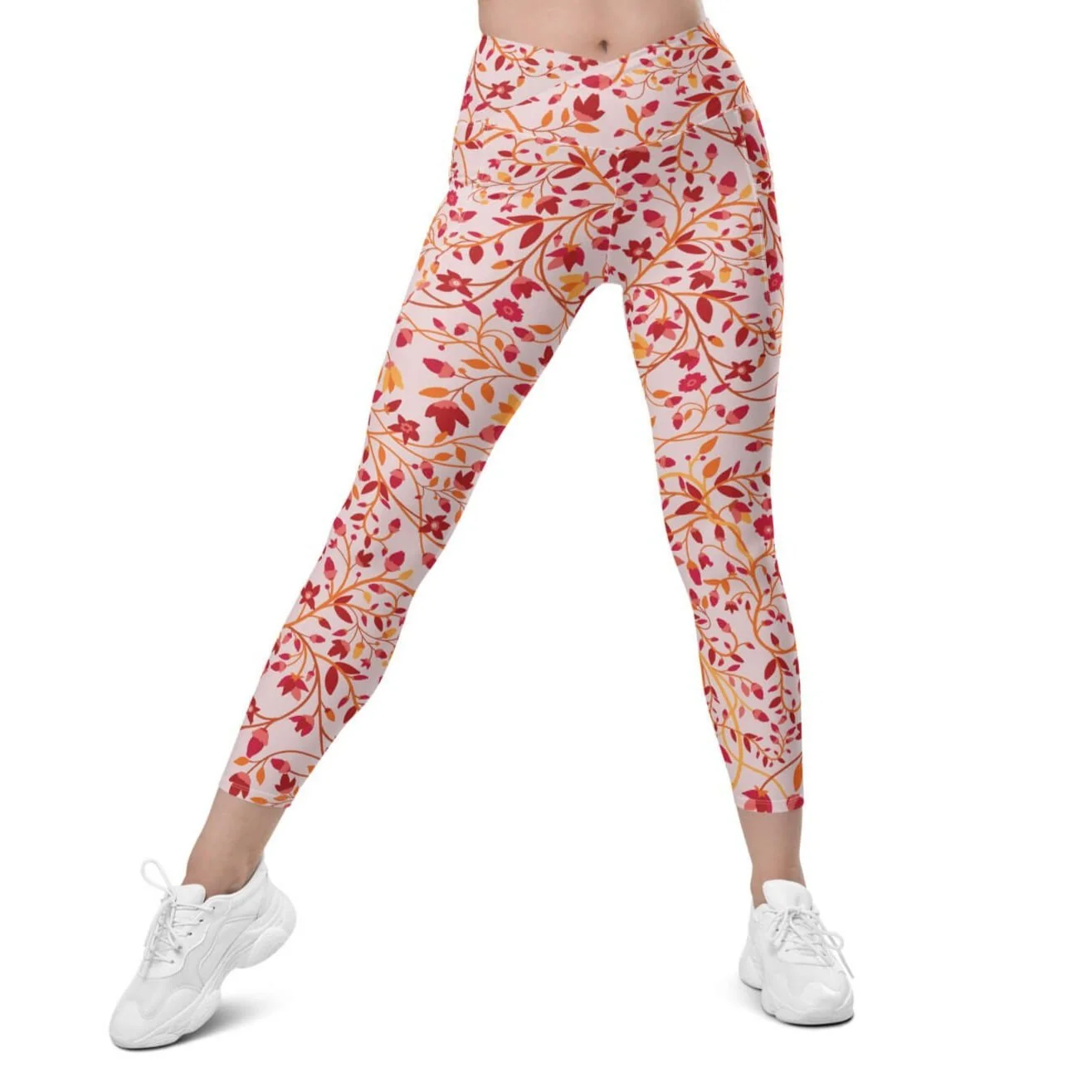 Jessie Zhao Leggings in Red Garden 