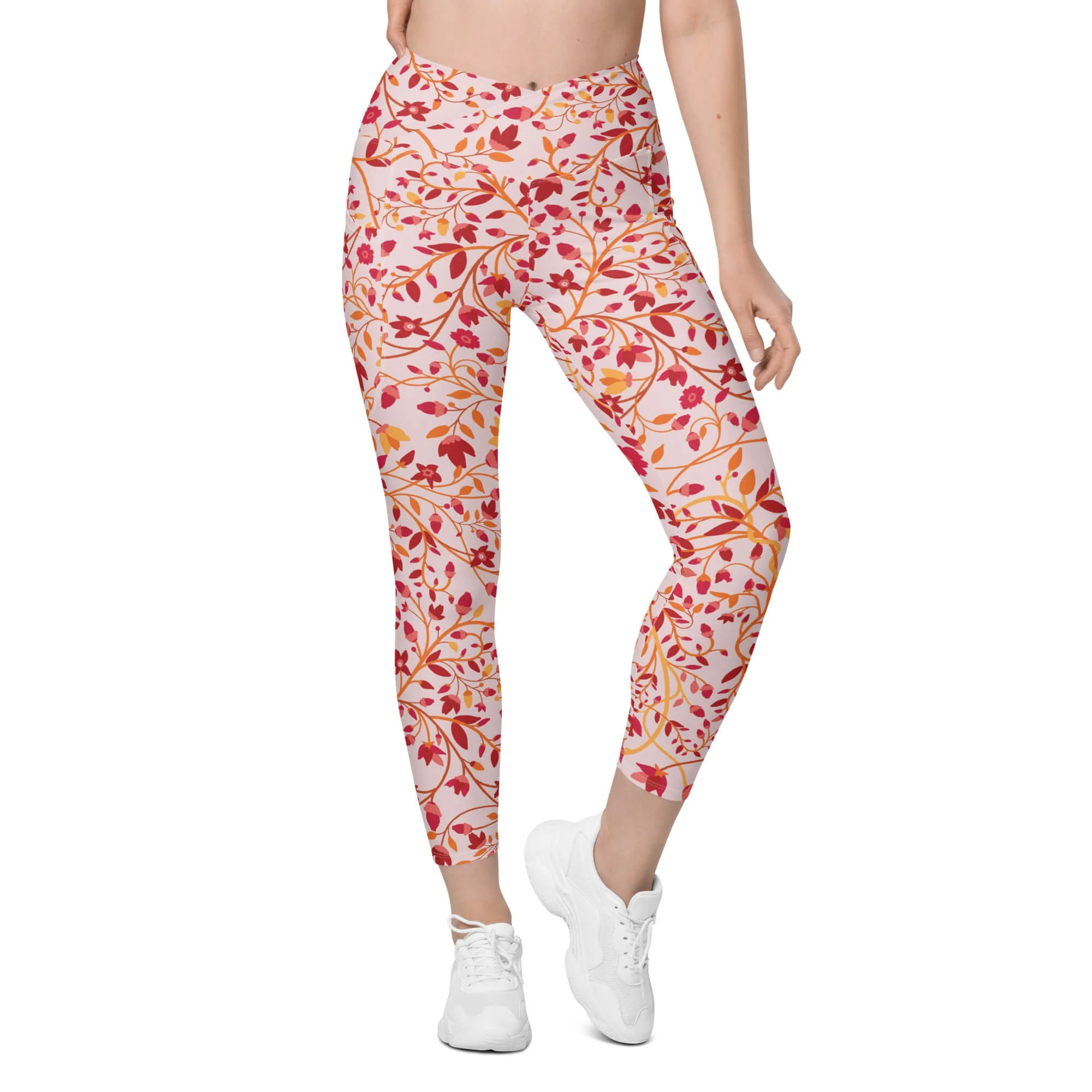 Jessie Zhao Leggings in Red Garden 