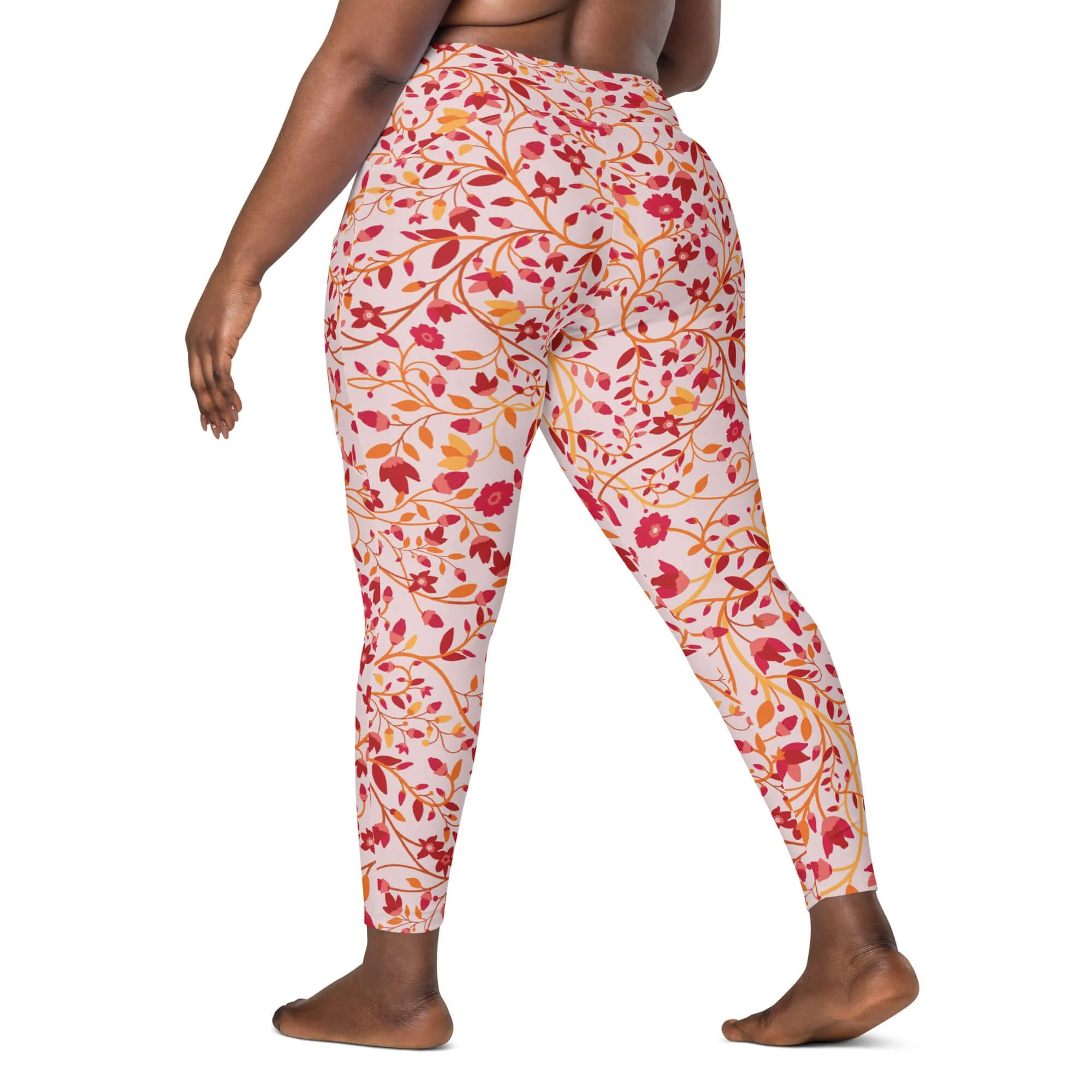 Jessie Zhao Leggings in Red Garden 