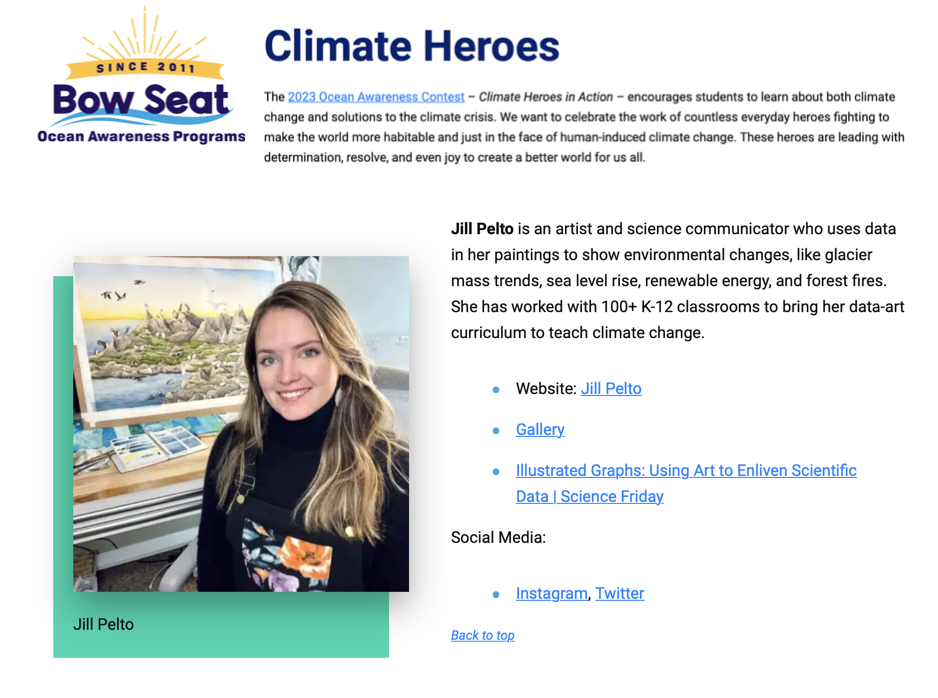  Bow Seat Ocean Awareness Program, Climate Heroes for Students, 2023 