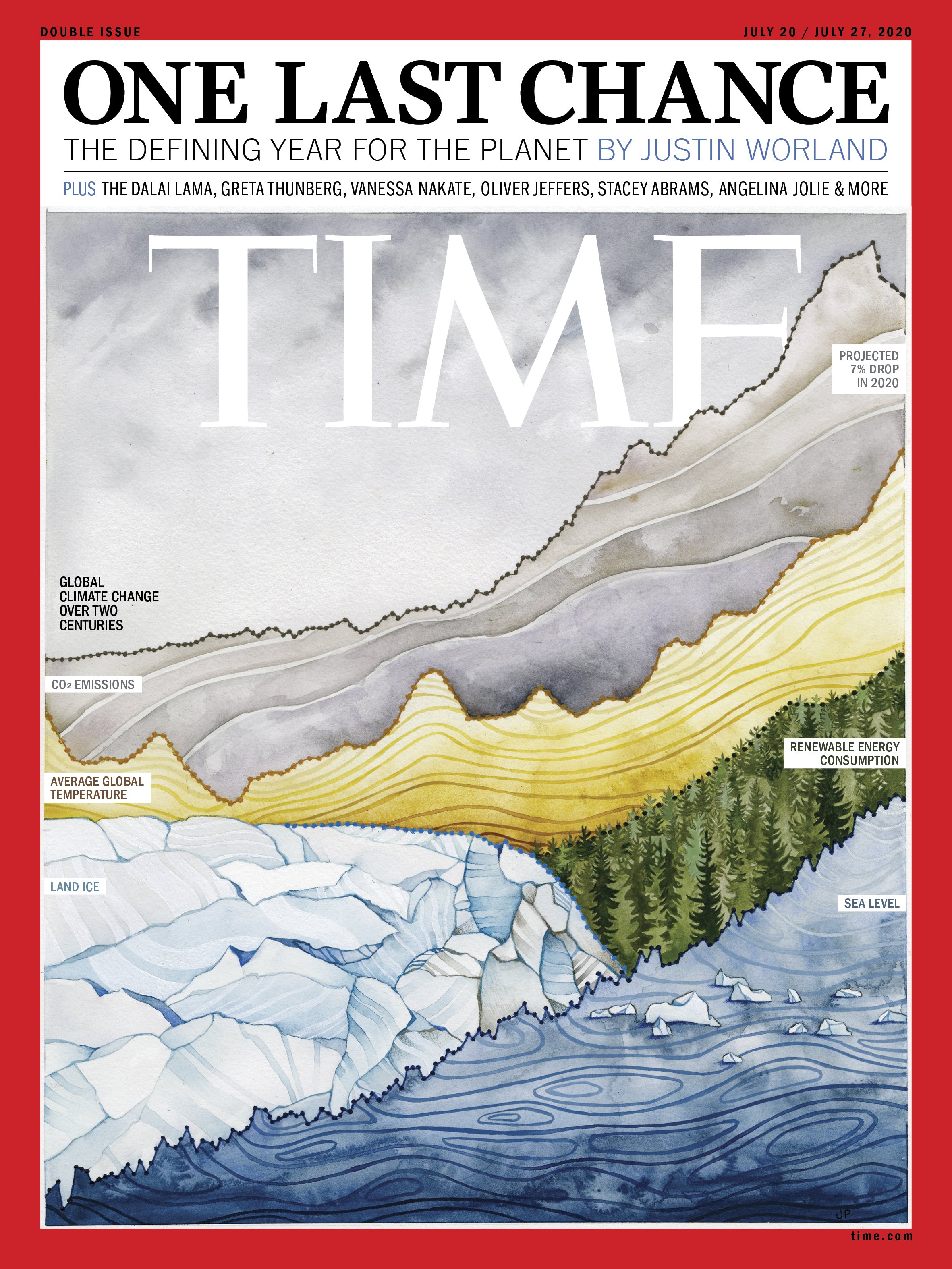  TIME Magazine July 2020: One Last Chance. Commissioned original for the cover.  