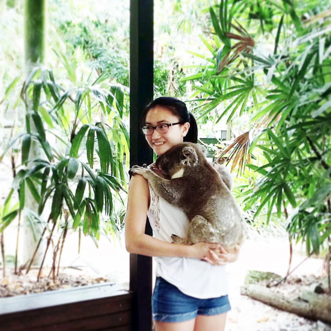 Alison (Comm '17) makes a new friend. Sydney, Australia December 2015