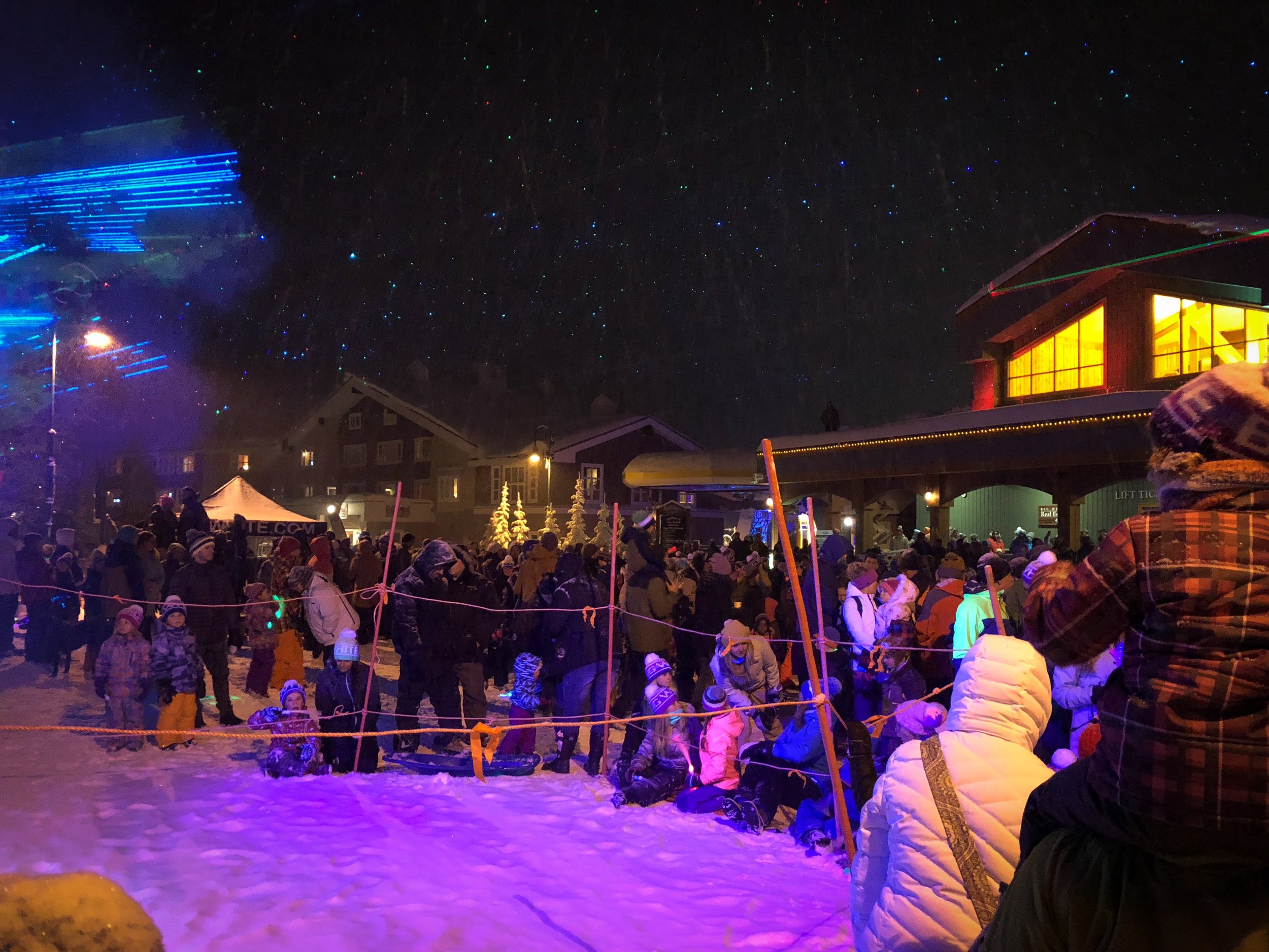 Crowd of People at Big White Light Up Event 2017