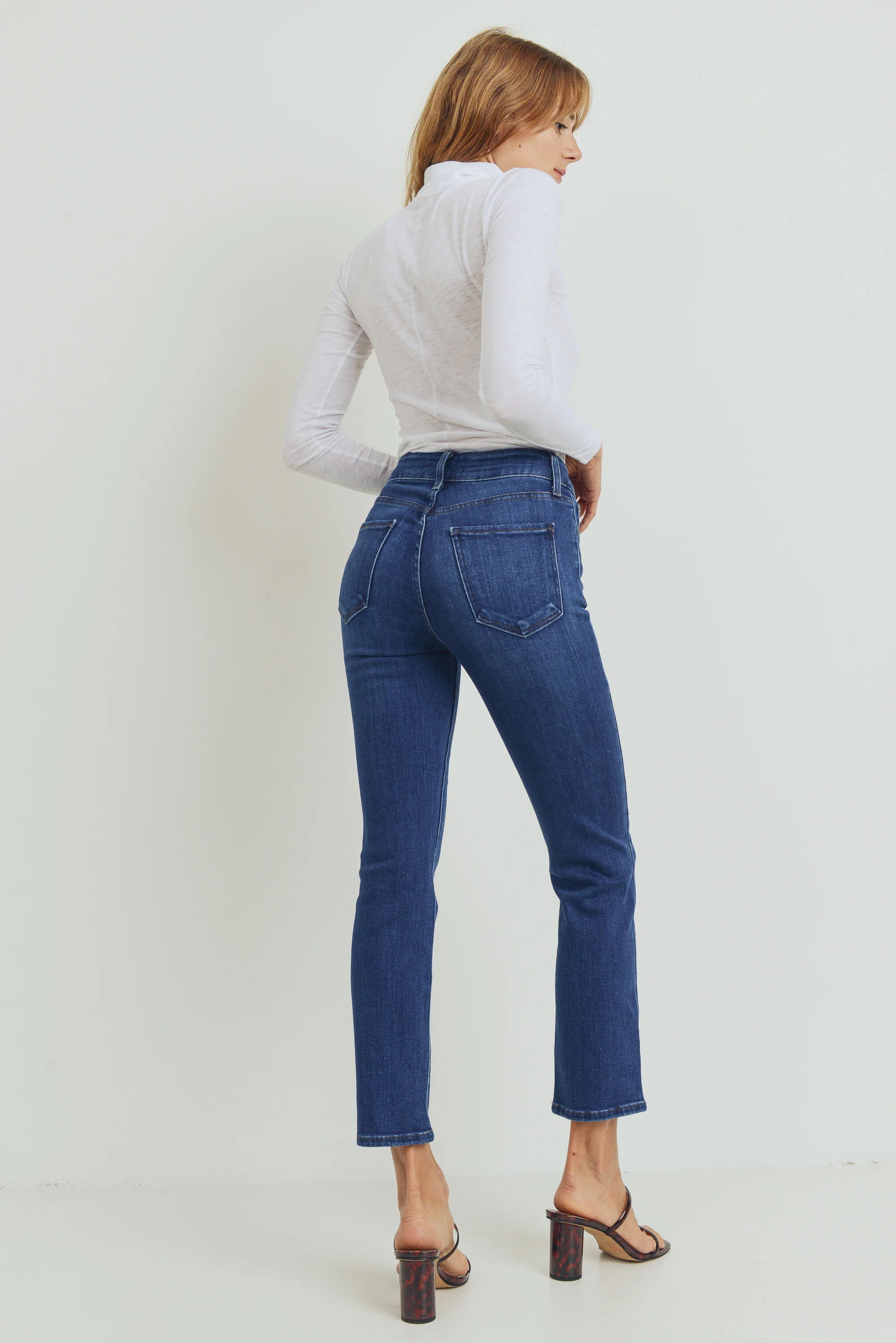 double button jeans
