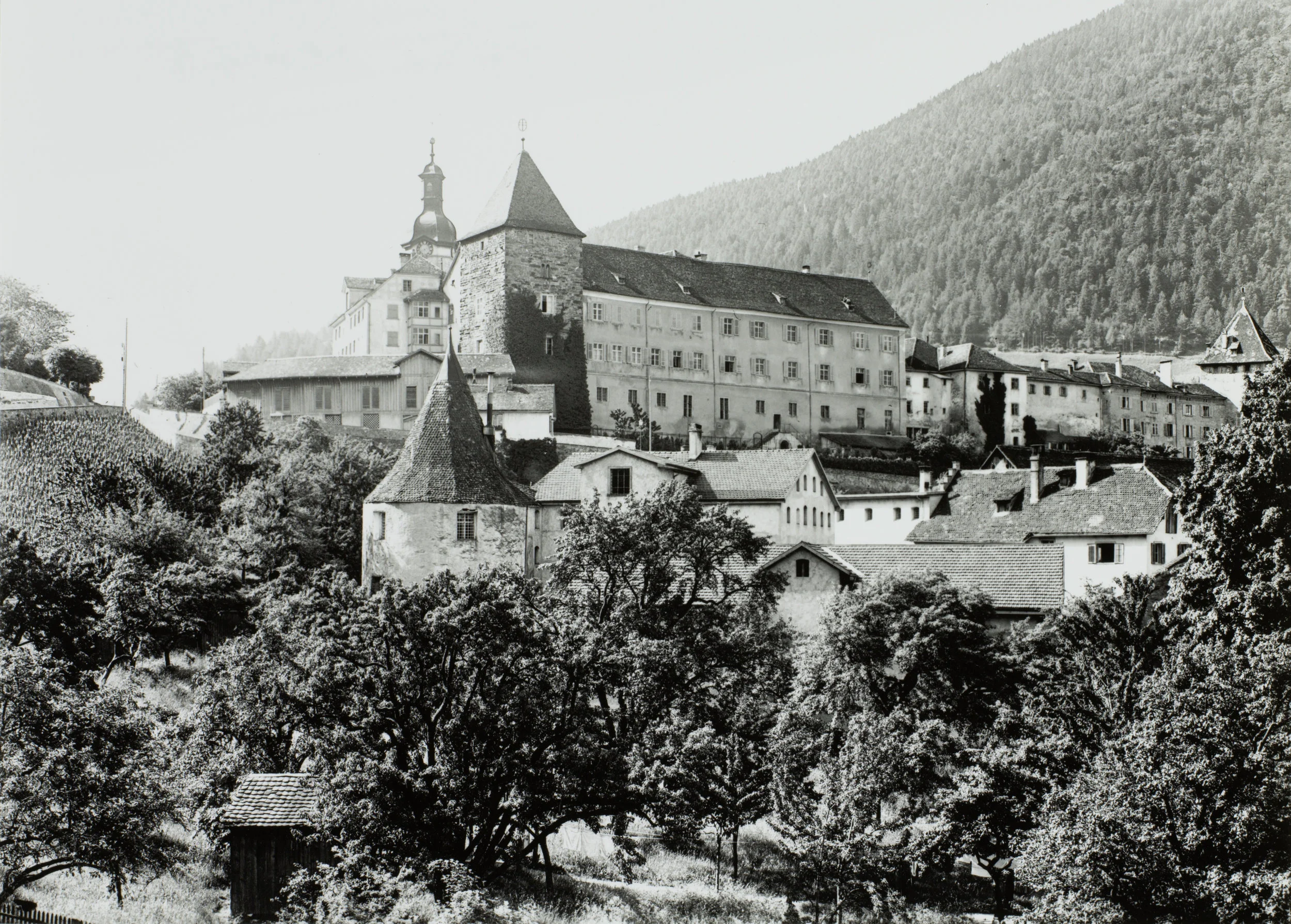Eine Aufnahme des Sennhofs aus dem Jahr 1895. Staatsarchiv Graubünden, Chur, FN-XII-13-18-02256