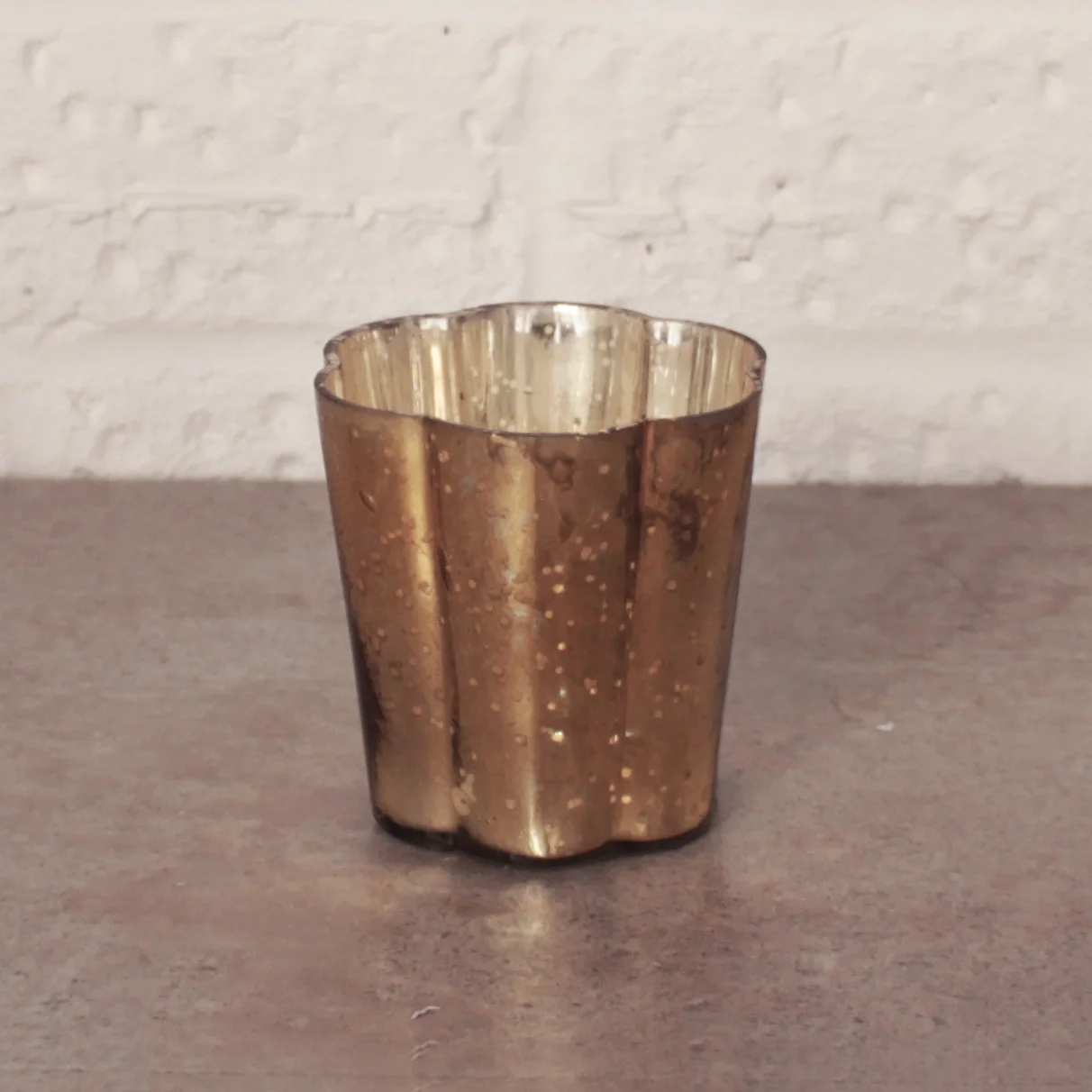 GOLD MERCURY CANDLE HOLDERS £1.50