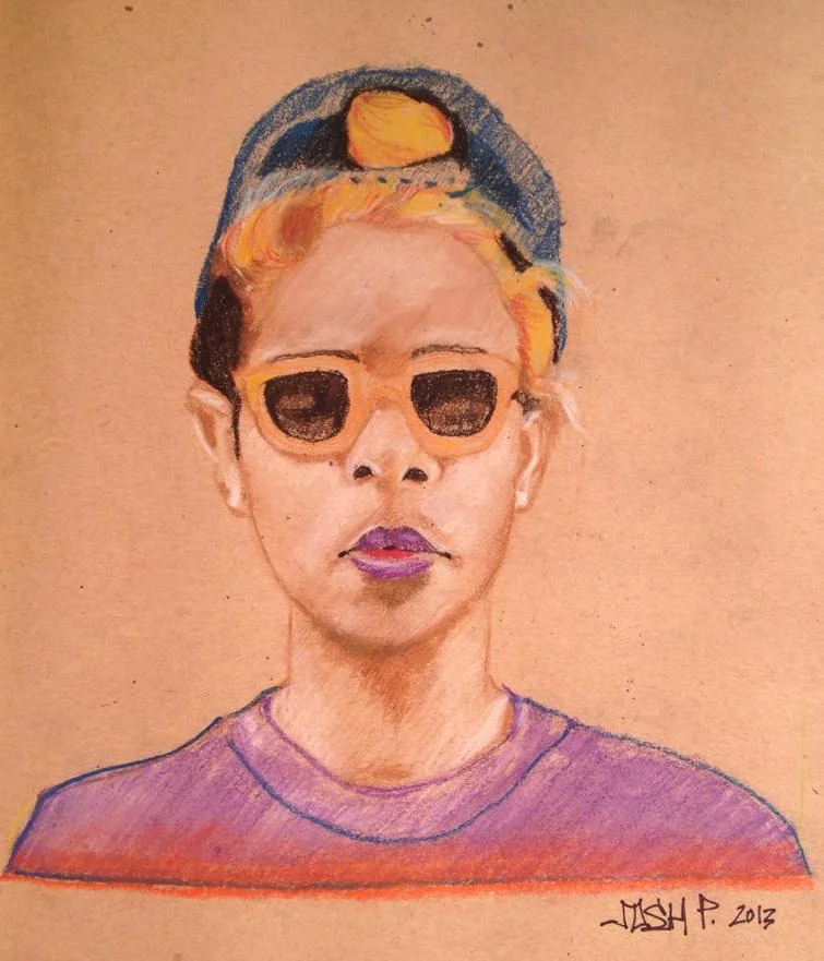   Phae   Pastel on brown Paper  8.5 x 11 inches&nbsp; 