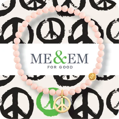 Peace Charm Bead Bracelet