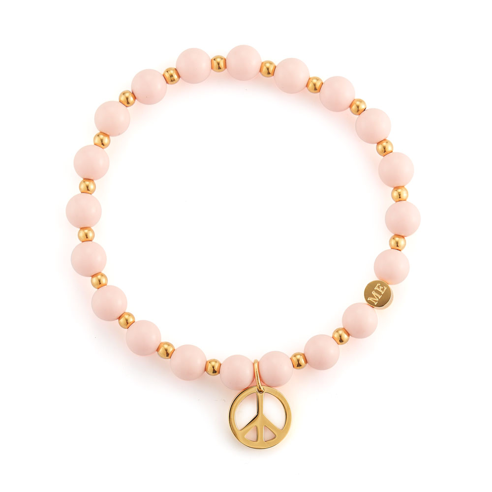 Peace Charm Bead Bracelet