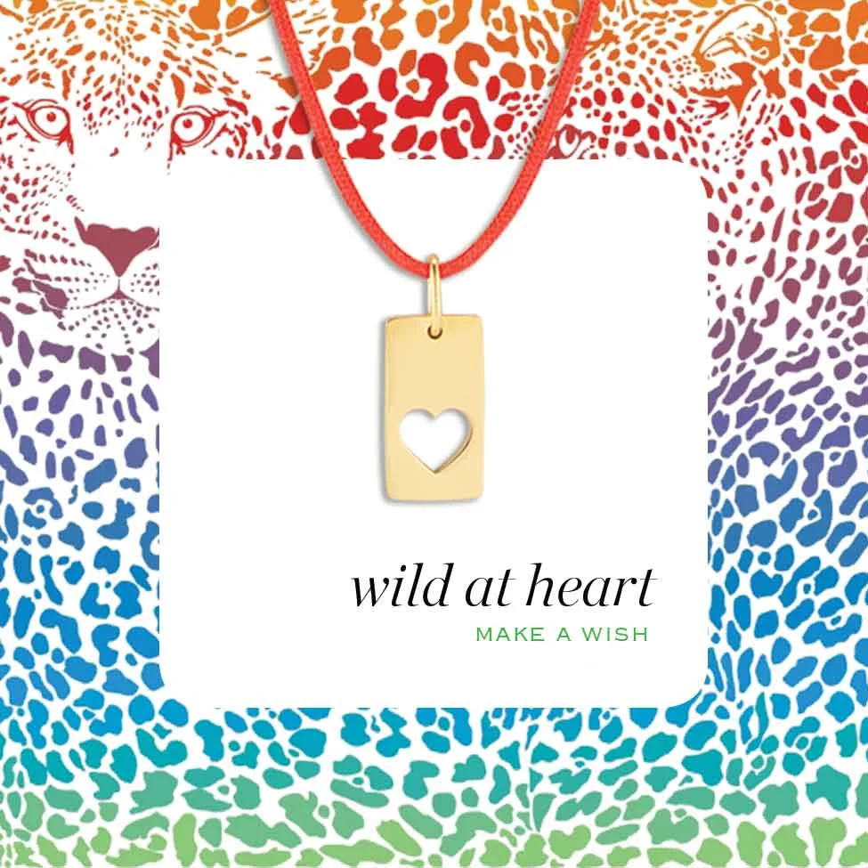 Heart Dog Tag Charm Necklace