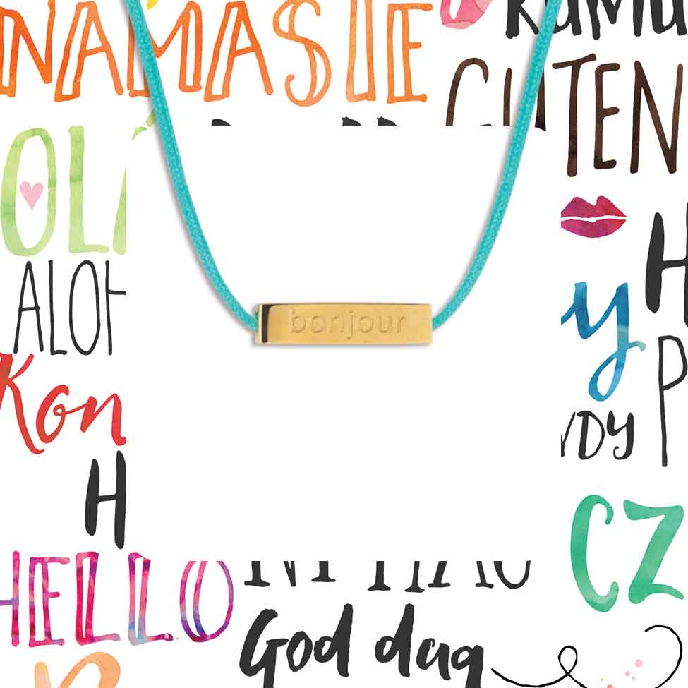 Hello Language Charm Necklace