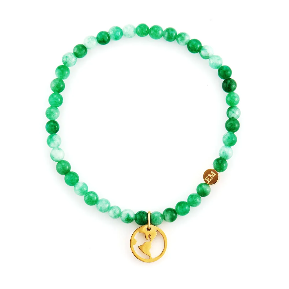 Earth Charm Bead Bracelet
