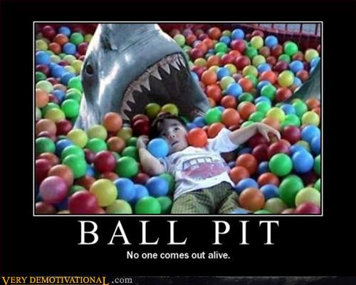 Ball pit shark meme