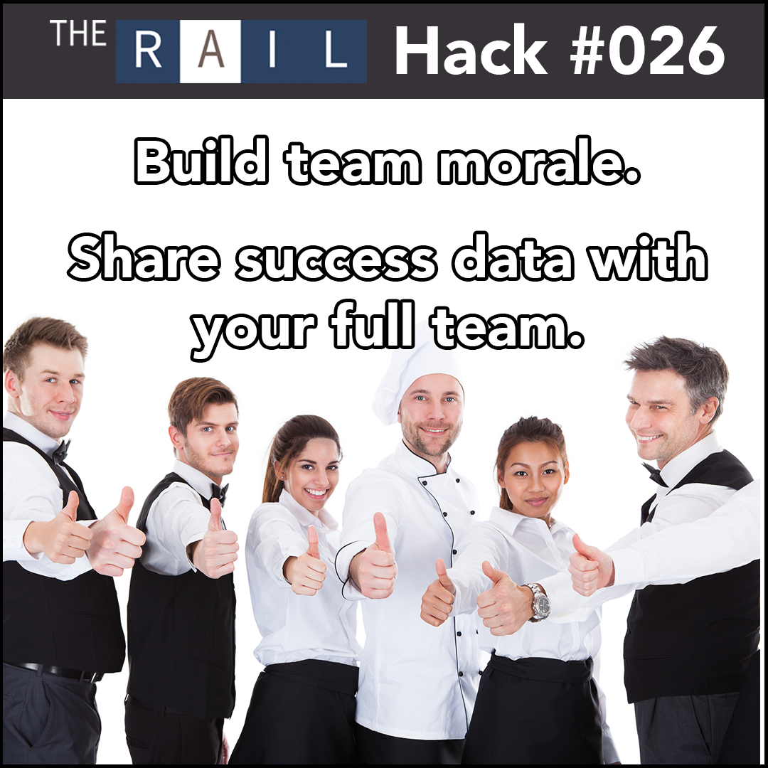 Build strong restaurant staff moral. Share success data with your full team.