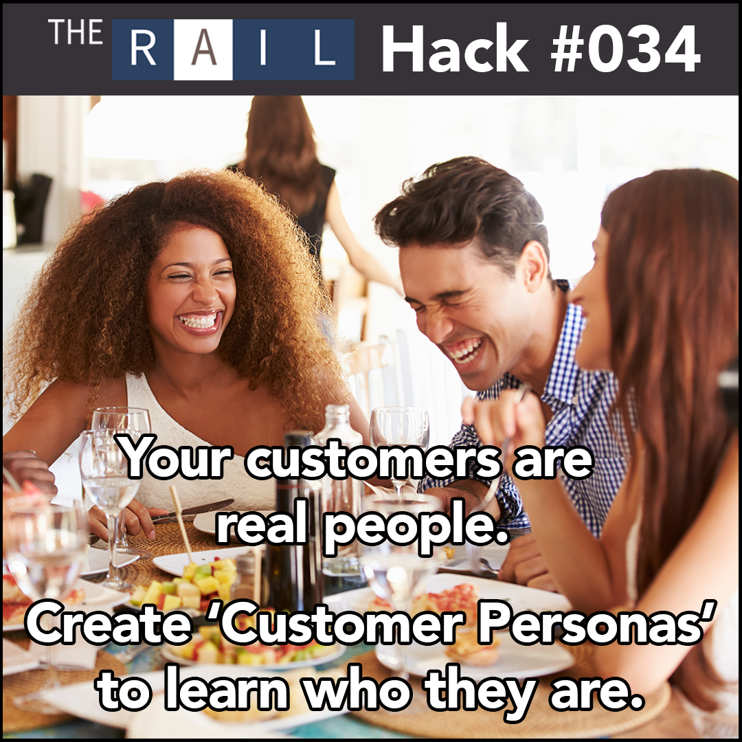 Create customer personas, aka 'buyer personas' and get a profile on who your real customers are.