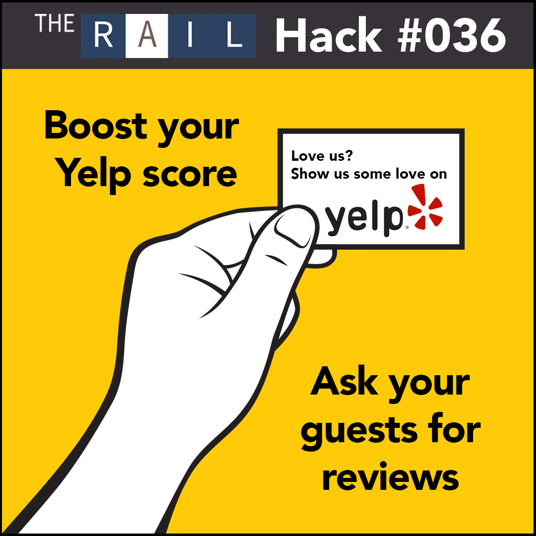 Restaurant marketing tip: Ask your guests for Yelp reviews