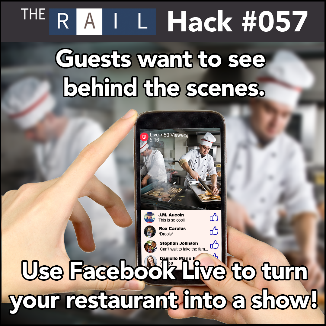Restaurant tip #057 - Use Facebook Live to engage and delight your customers.