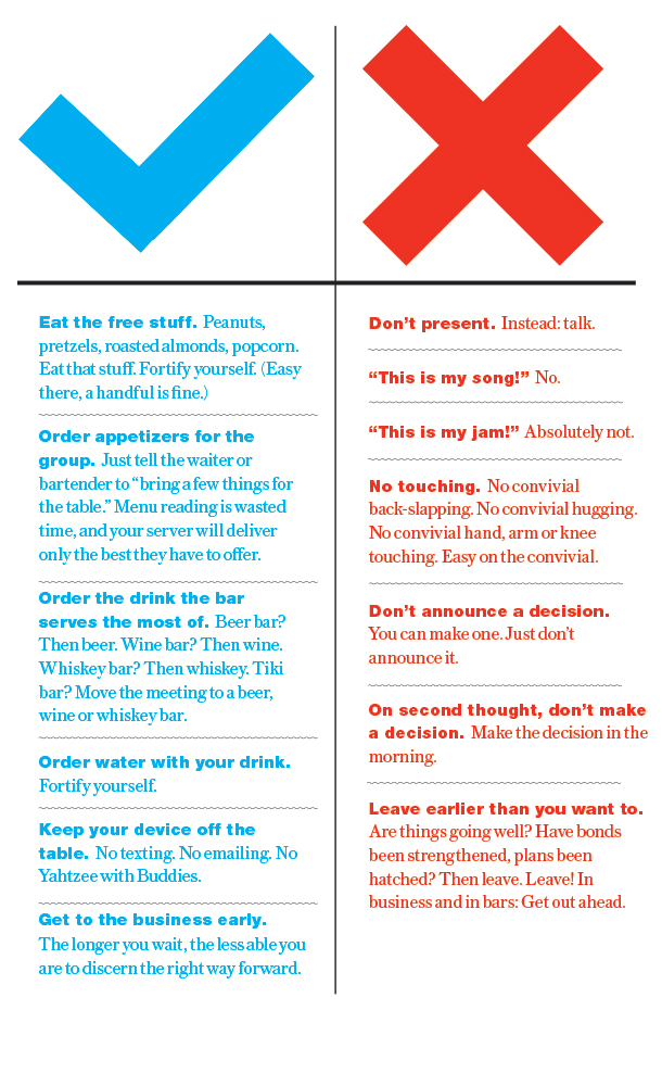 Dos and Don'ts of doing a business in a bar.