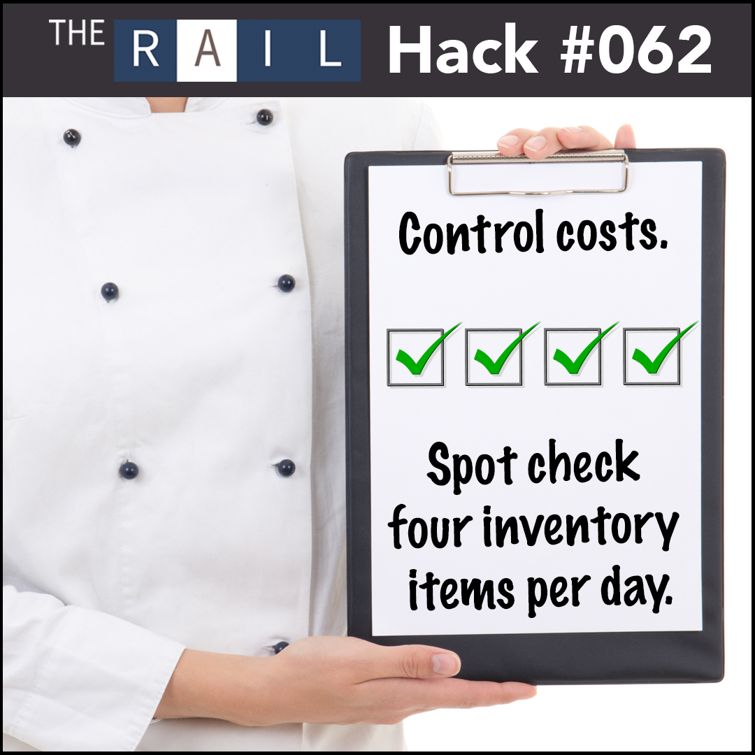 Restaurant inventory tip: Conduct inventory checks regularly.
