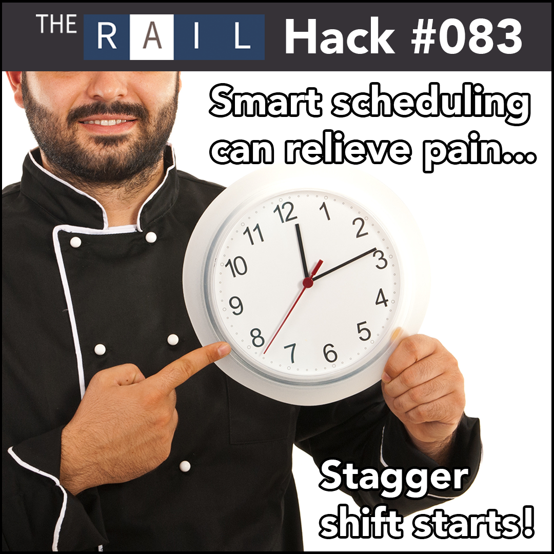 Restaurant staff management tip: Stagger staff's schedules to ease transitions.